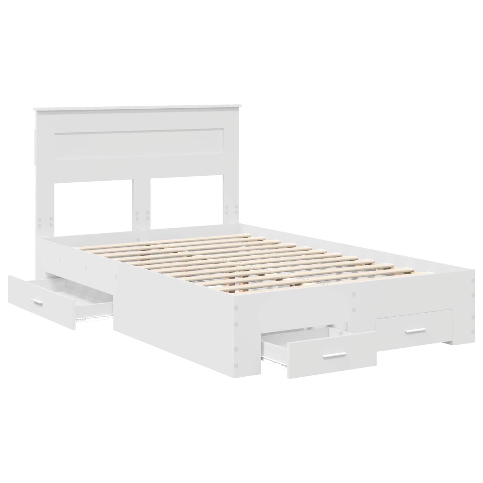 Sengestamme med skuff med hodegjerde med lagring Konstruert tre