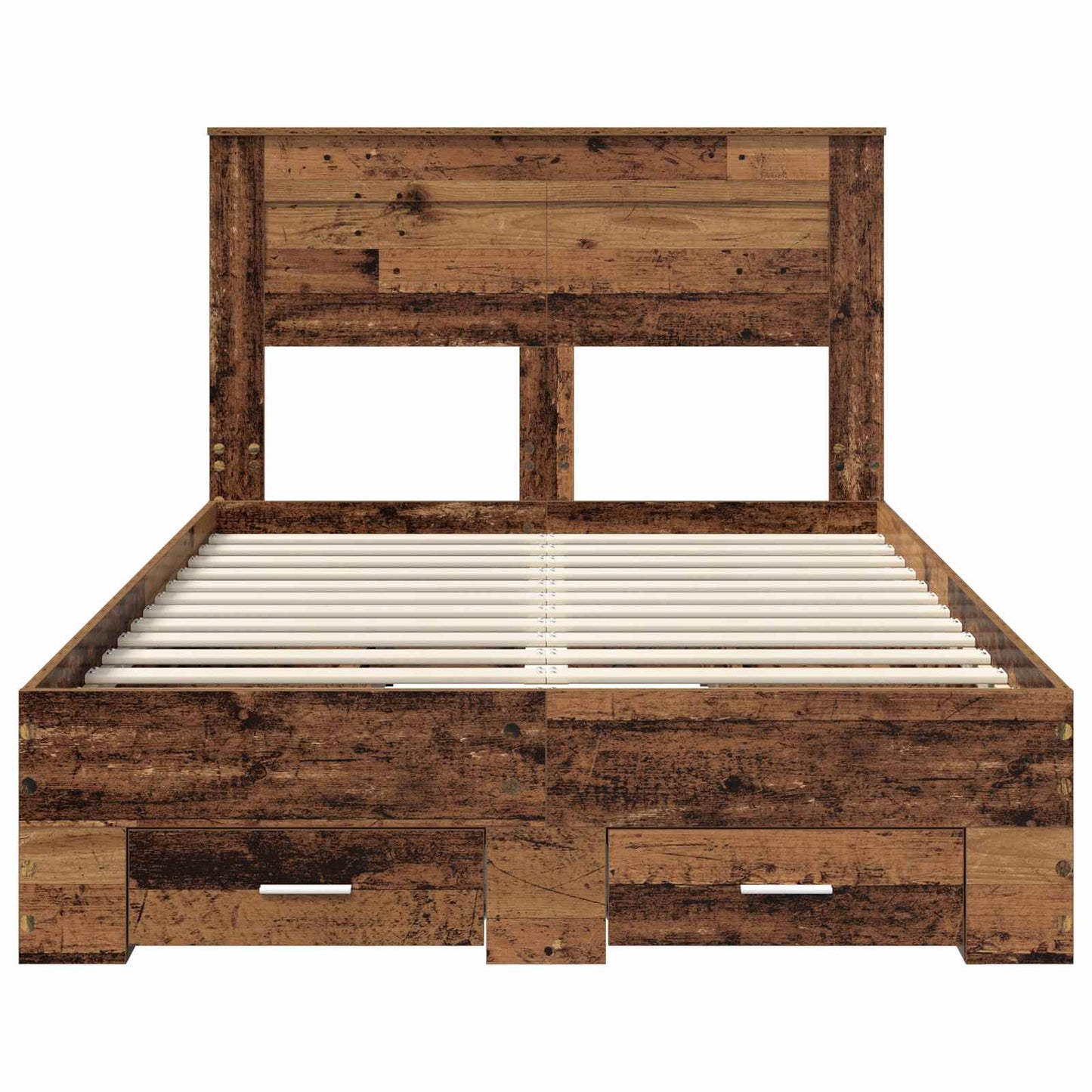 Sengestamme med skuff Gammelt tre 120 x 190 cm Konstruert tre
