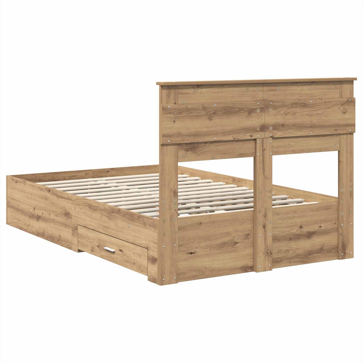 Sengestamme med skuff Artisan Eik 120 x 190 cm Konstruert tre