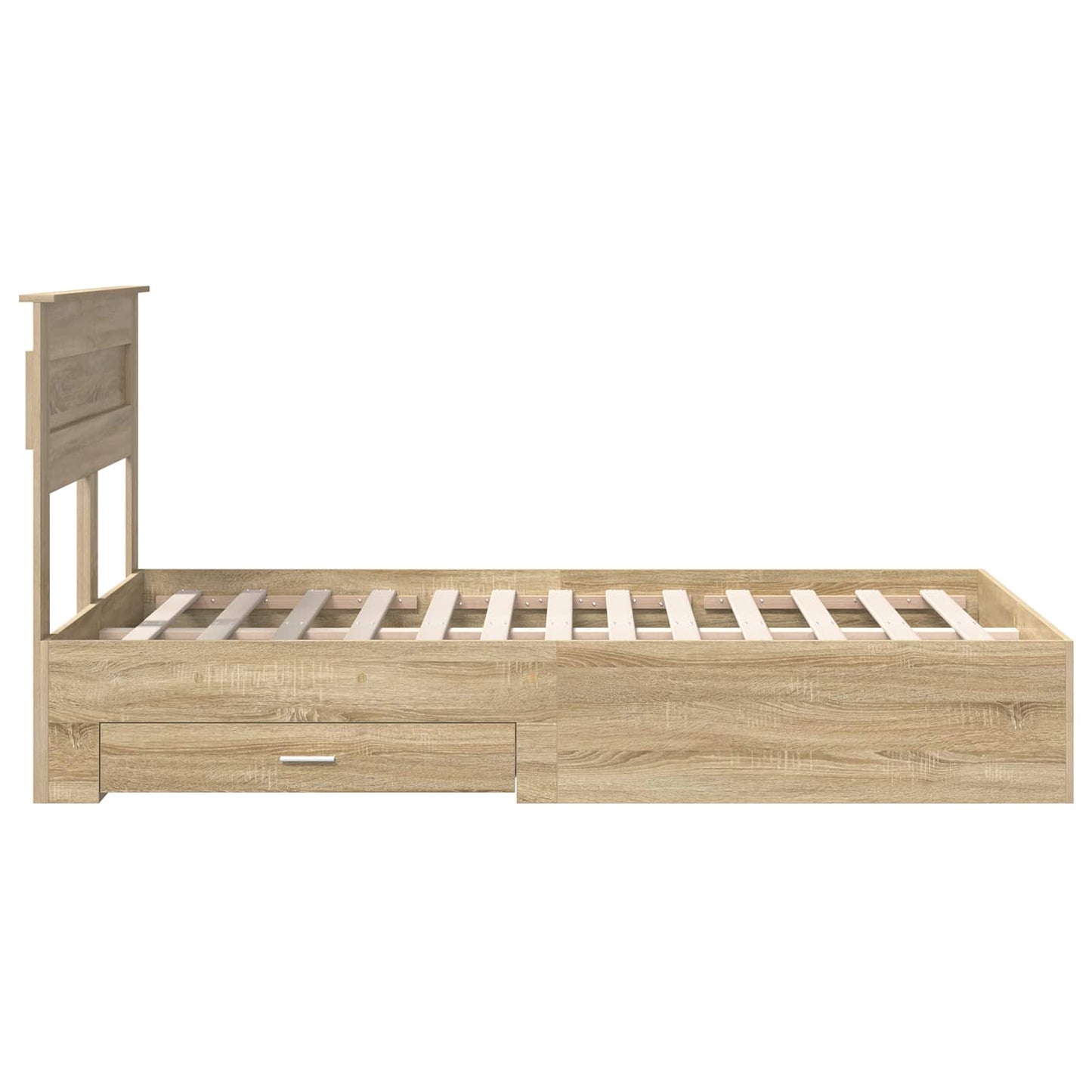 Sengestamme med skuff Sonoma eik 120 x 200 cm Konstruert tre
