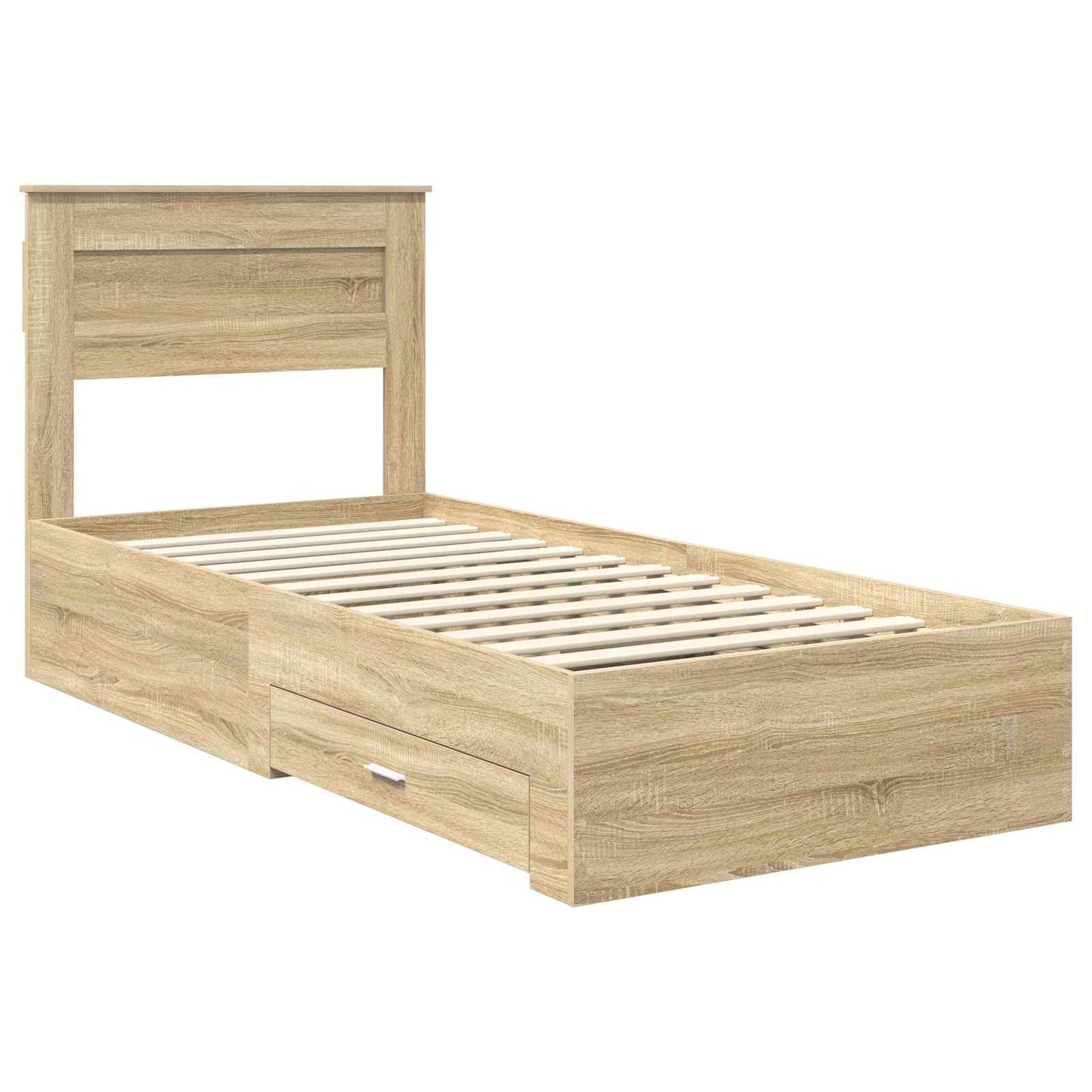 Sengestamme med skuff Sonoma eik 100 x 200 cm Konstruert tre