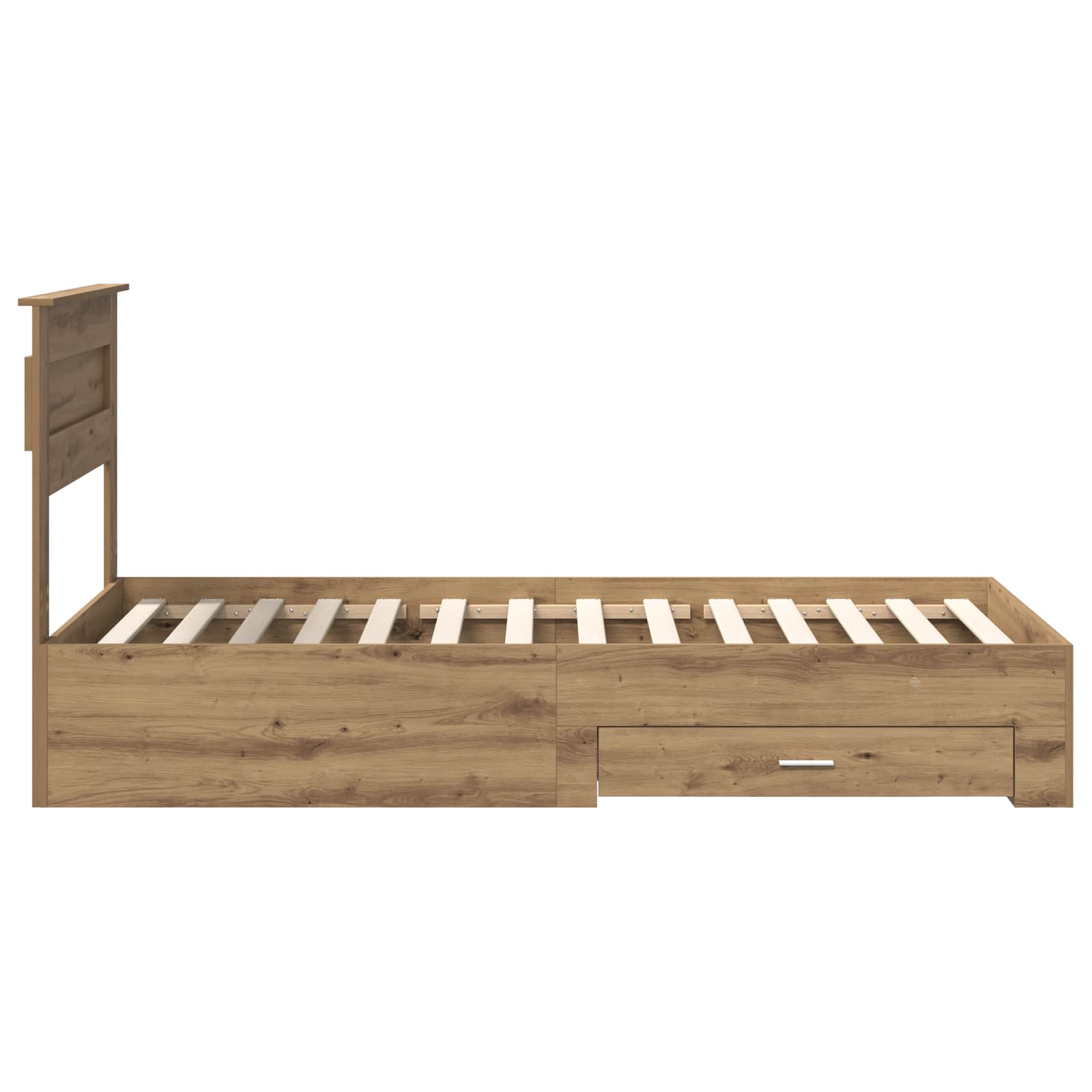 Sengestamme med skuff med hodegjerde med lagring Konstruert tre