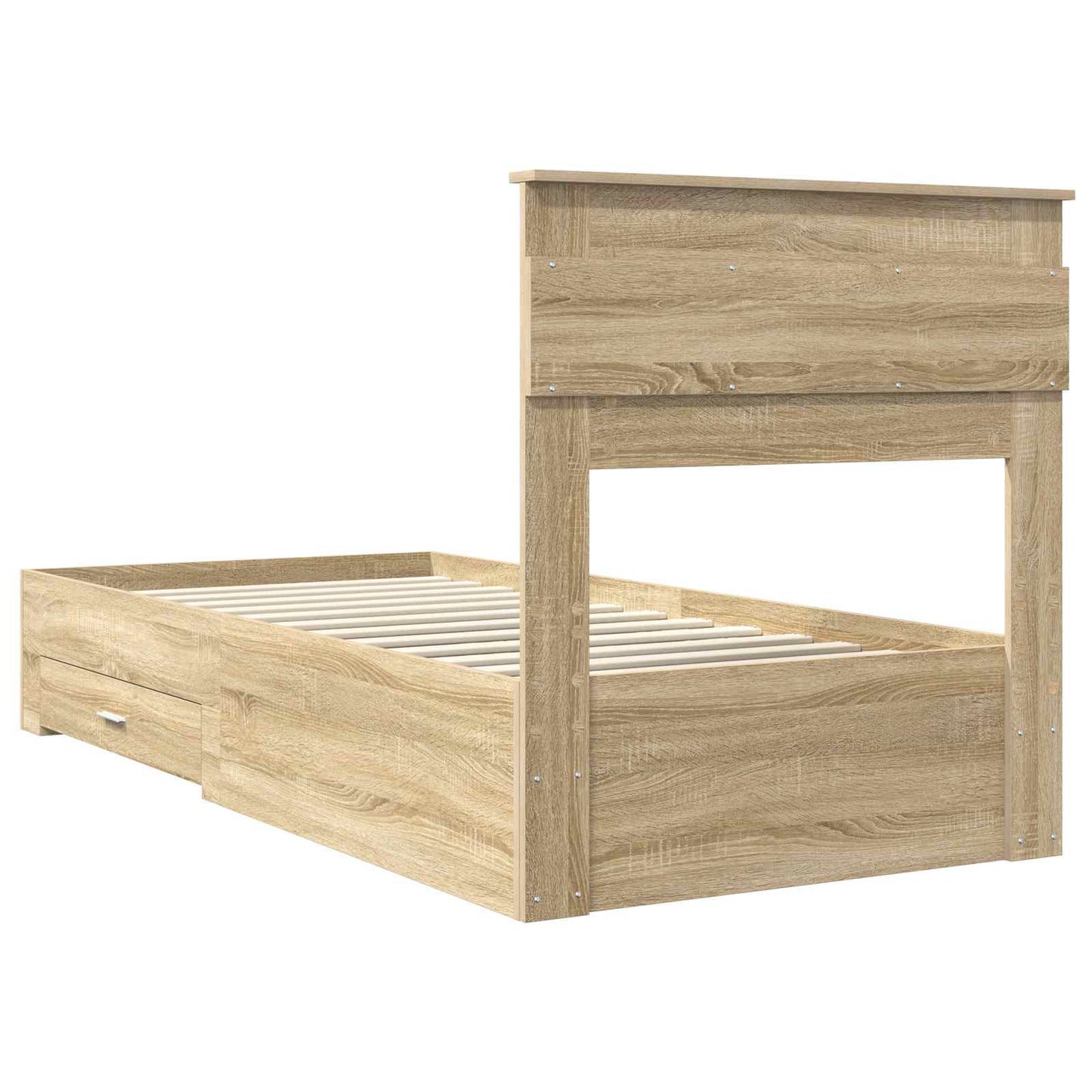 Sengestamme Sonoma Eik og Sølv 75 x 190 cm Konstruert tre