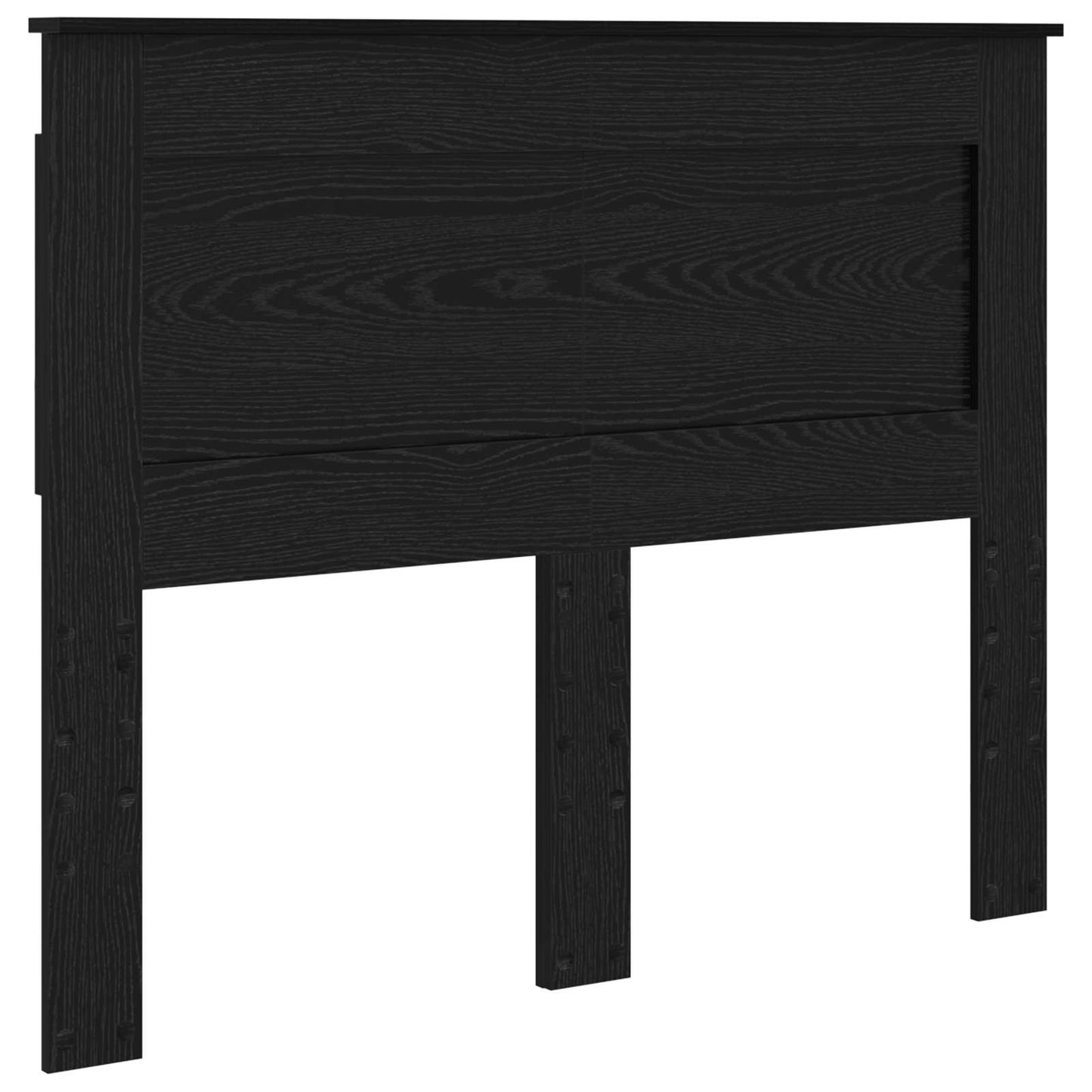 Sengestamme med hodegjerde Svart 135 x 190 cm Massiv furu