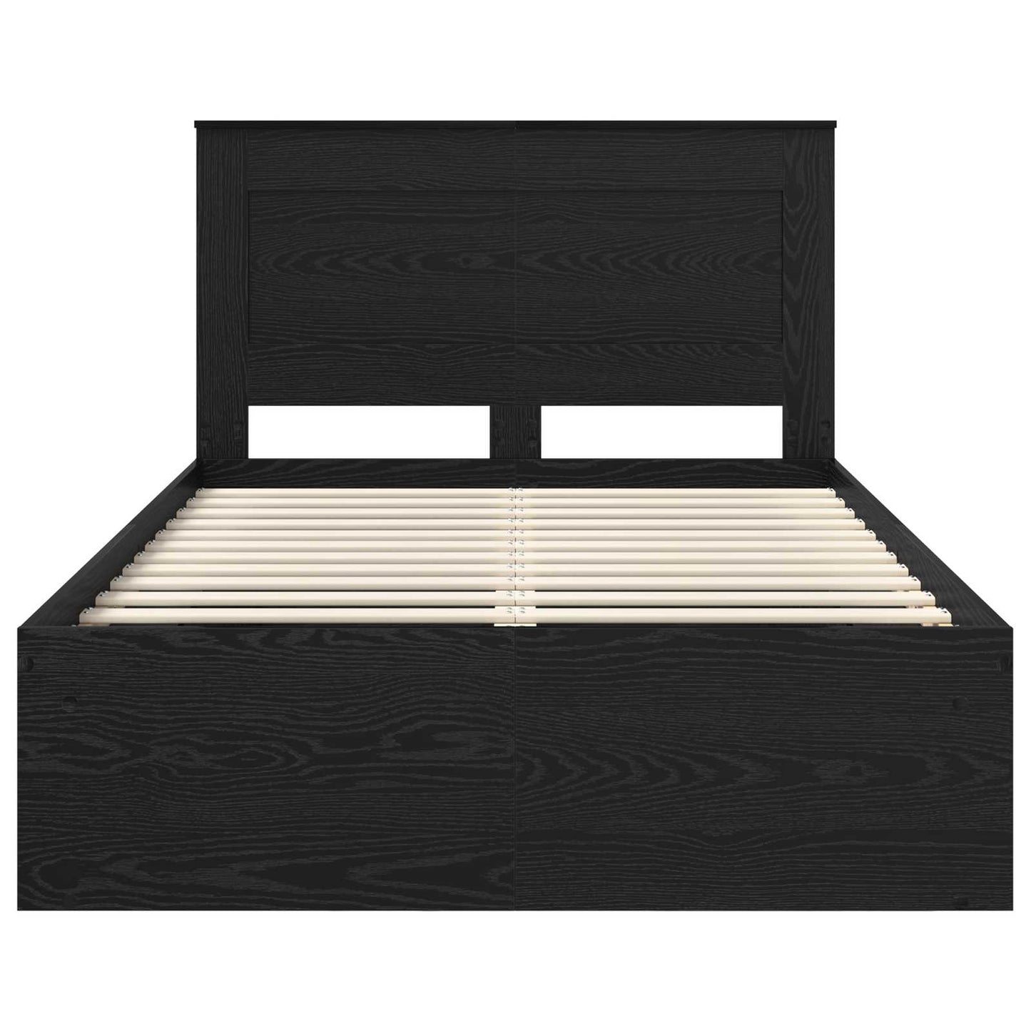 Sengestamme med skuff Ensfarget Svart 120 x 190 cm Massiv furu