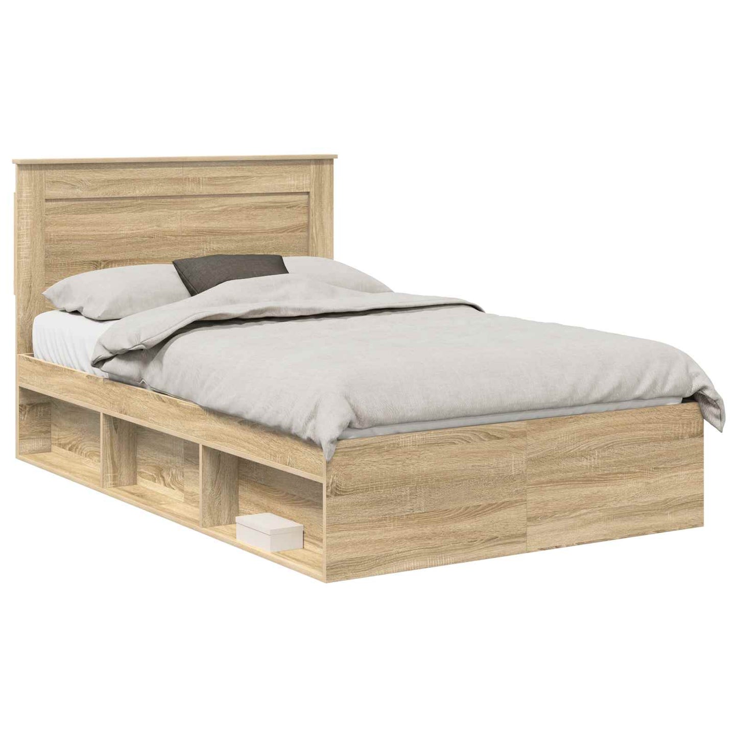 Sengestamme med hodegjerde Sonoma 120 x 190 cm Massiv furu