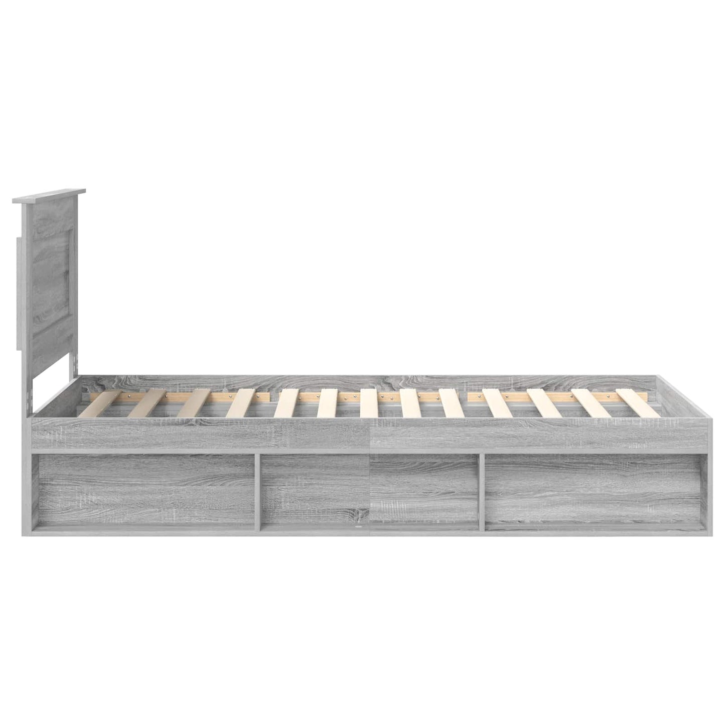 Sengestamme med hodegjerde Grå Sonoma 75 x 190 cm Massiv furu