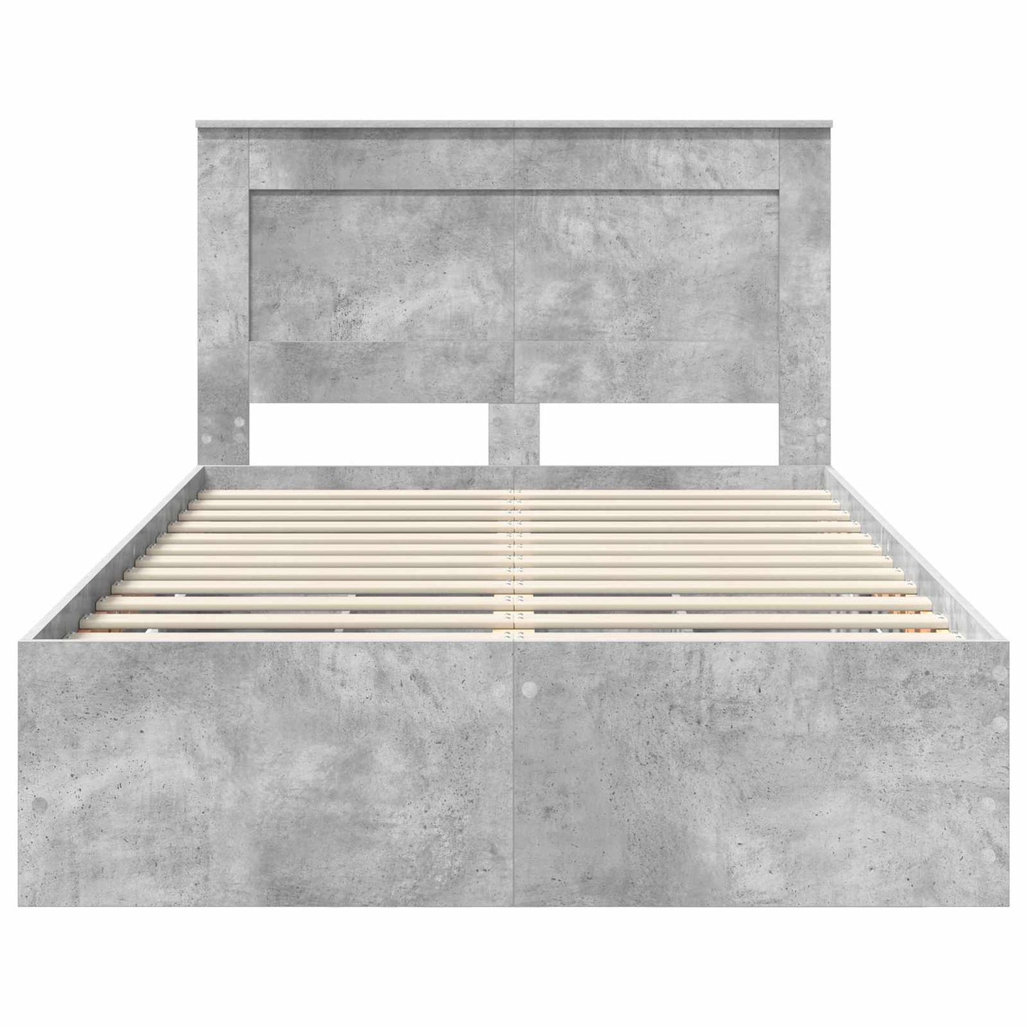 Sengestamme med skuff Betonggrå 135 x 190 cm Ingeniørtre