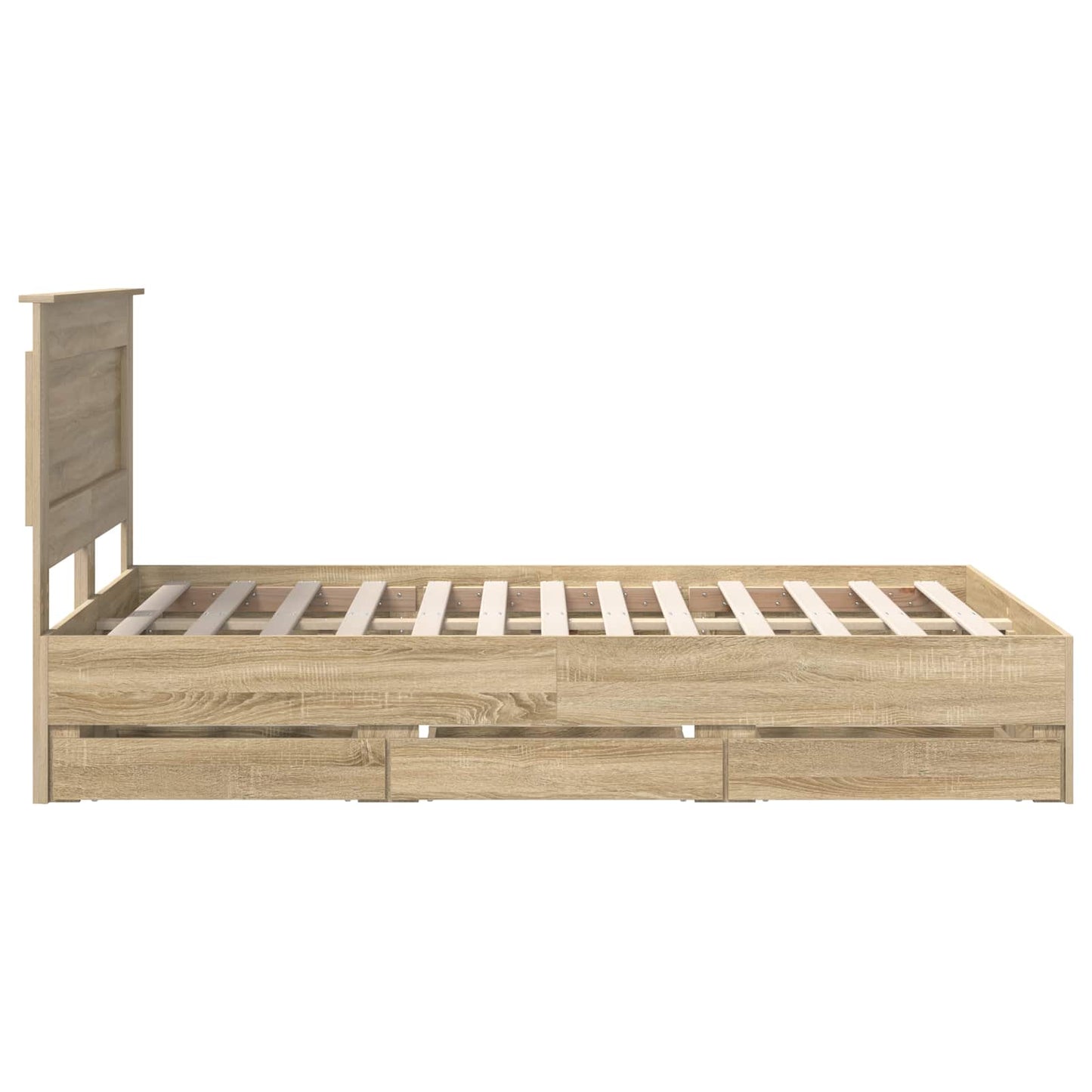 Sengestamme med skuff Sonoma eik 120 x 190 cm Ingeniørtre