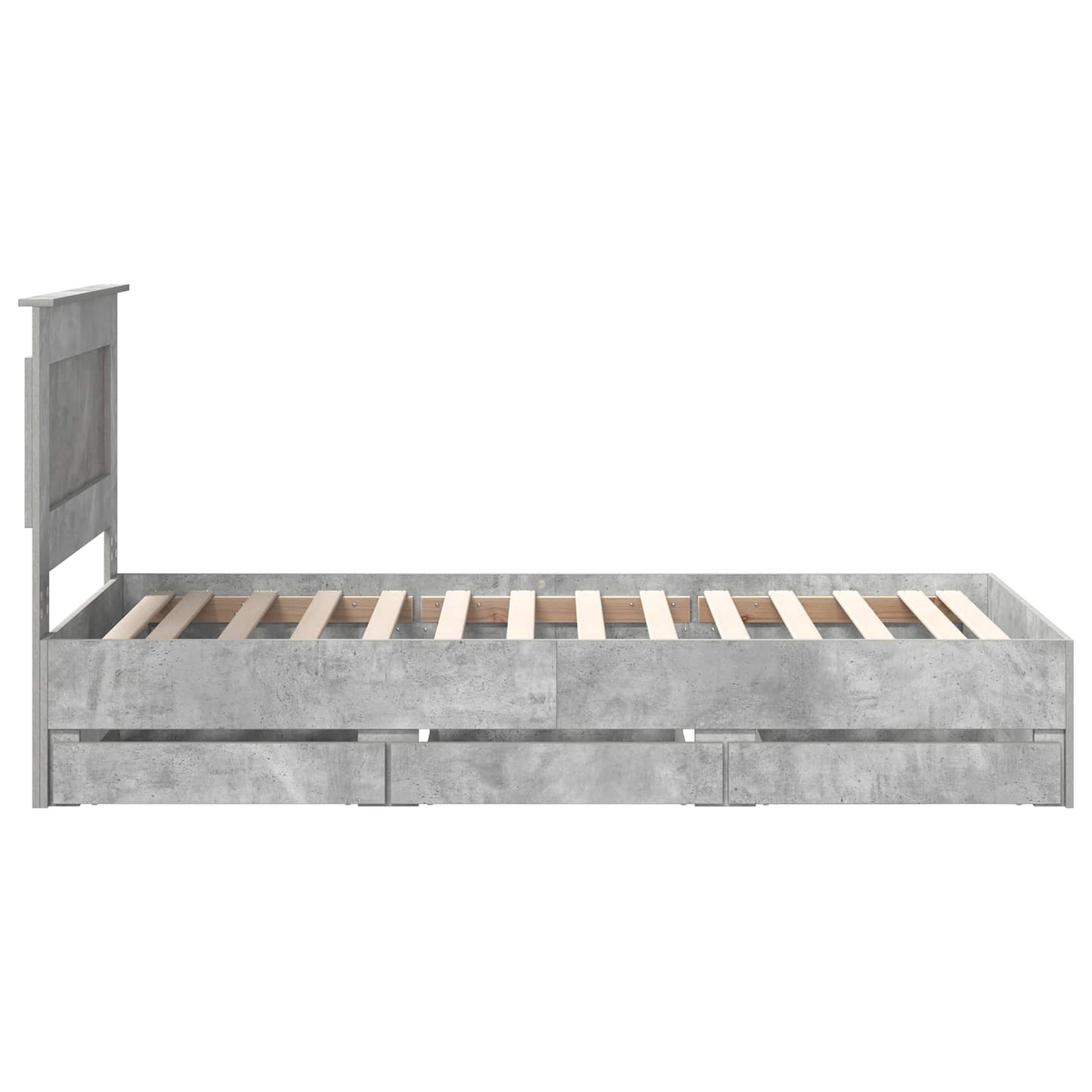 Sengestamme med skuff Betonggrå 75 x 190 cm Ingeniørtre
