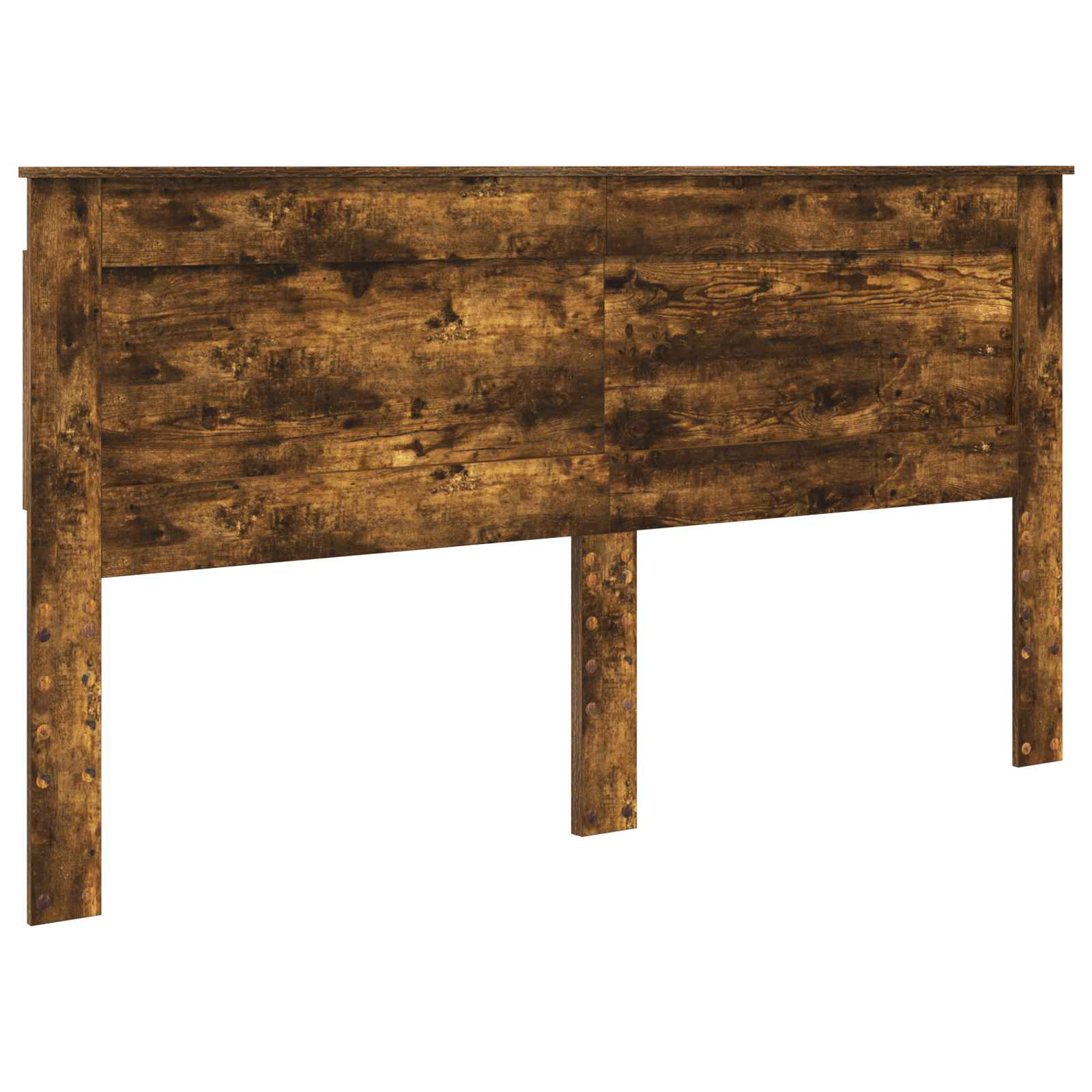 Seng med Oppbevaring Røkt eik 200 x 200 cm Konstruert tre