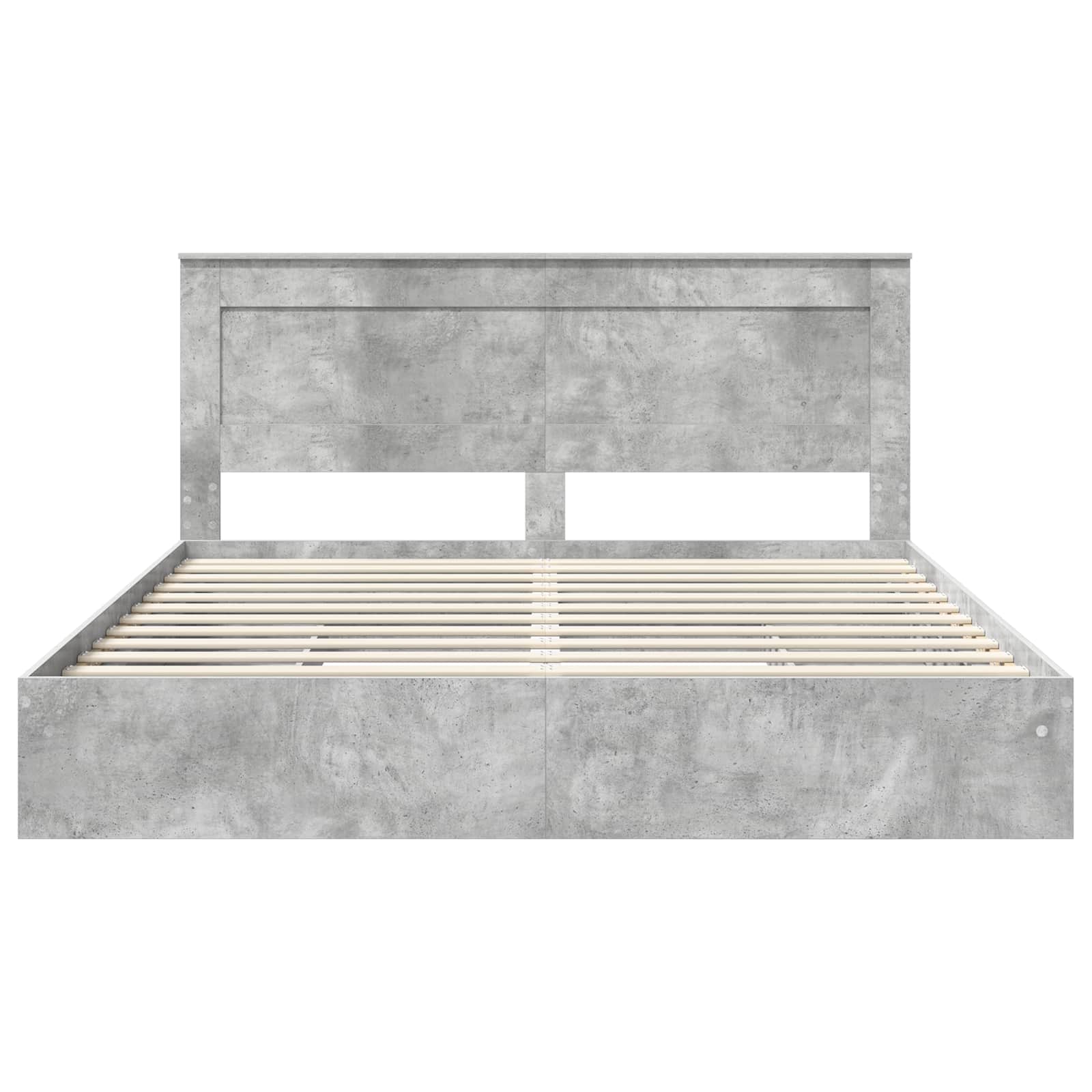 Seng med Oppbevaring Betonggrå 180 x 200 cm Konstruert tre