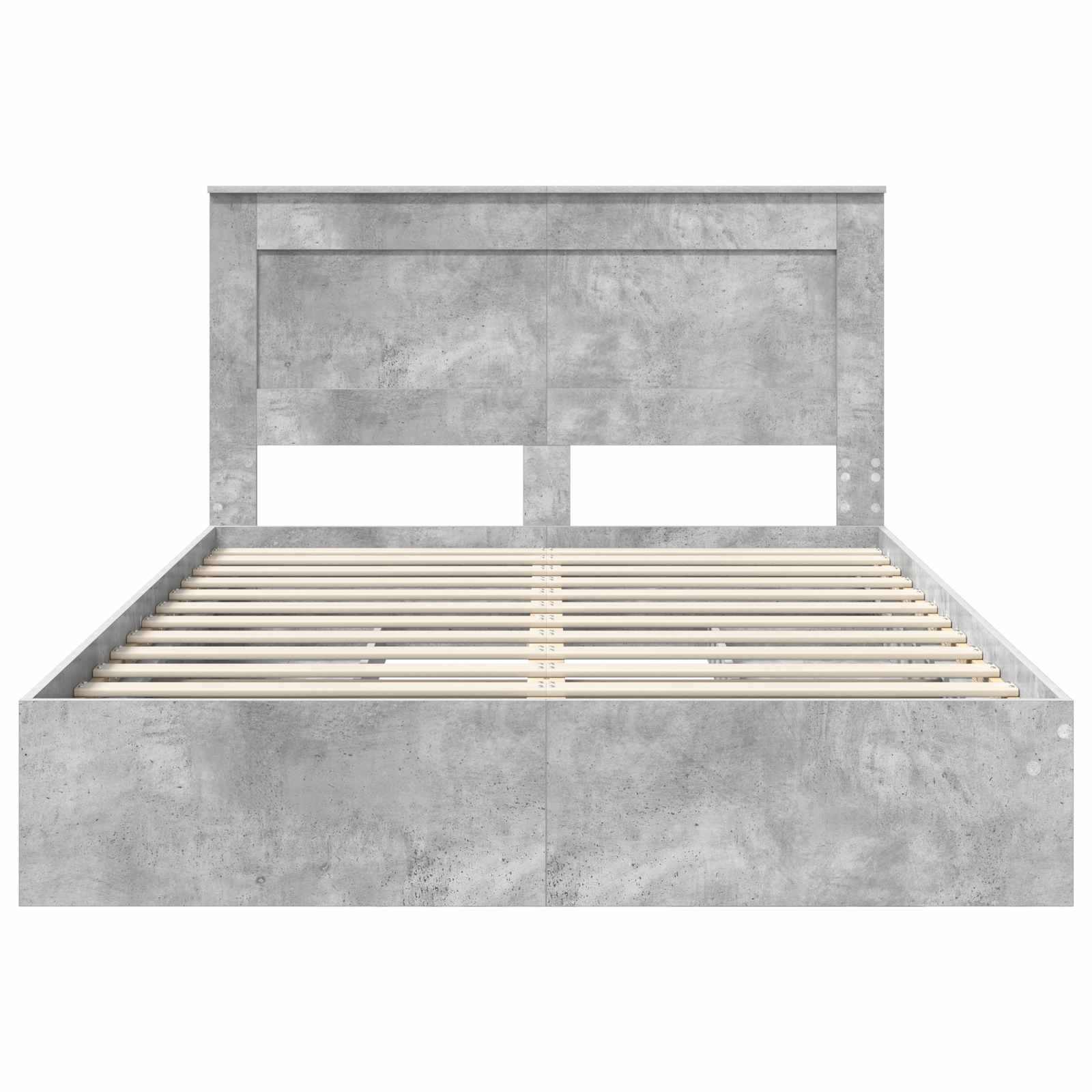 Seng med Oppbevaring Betonggrå 160 x 200 cm Konstruert tre