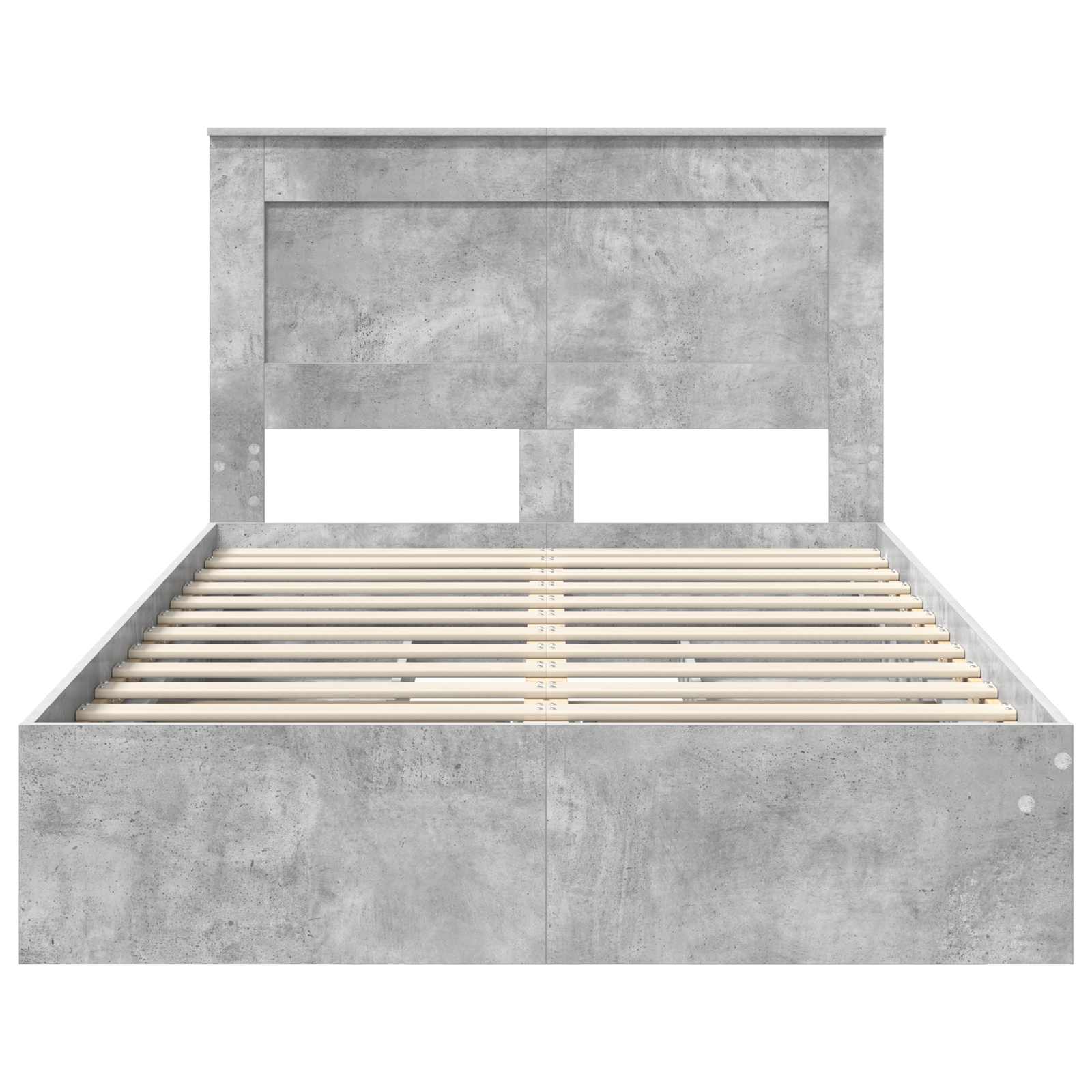 Seng med Oppbevaring Betonggrå 135 x 190 cm Konstruert tre