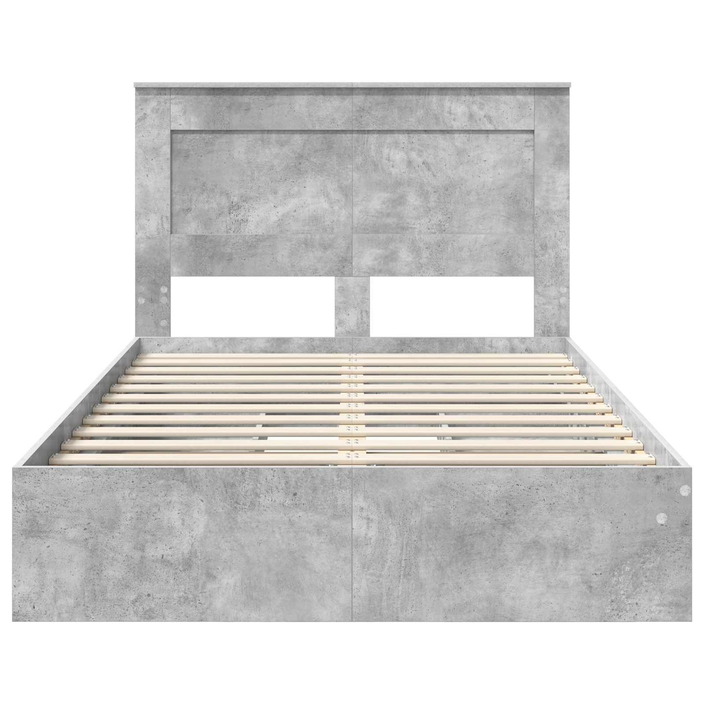 Seng med Oppbevaring Betonggrå 135 x 190 cm Konstruert tre