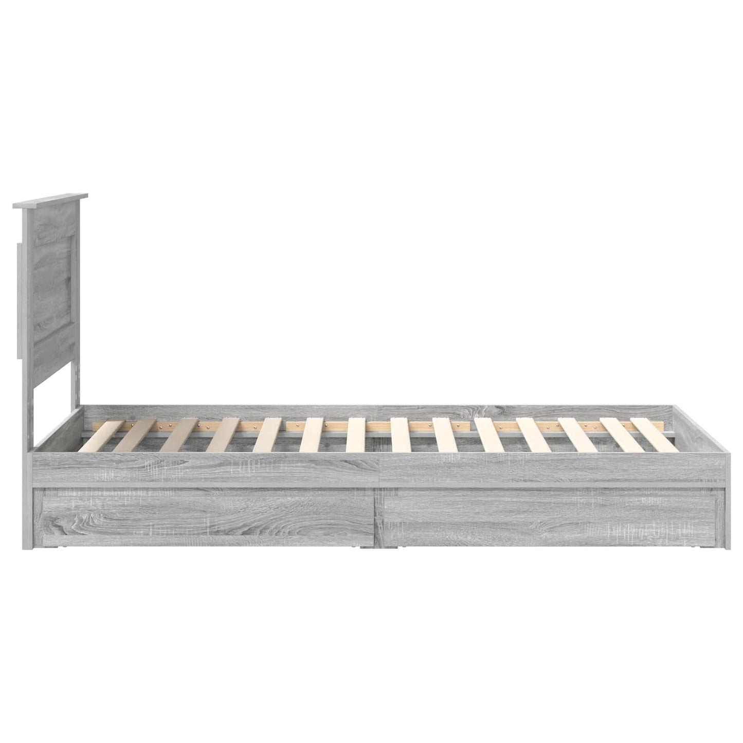 Seng med Oppbevaring Grå Sonoma 75 x 190 cm Konstruert tre