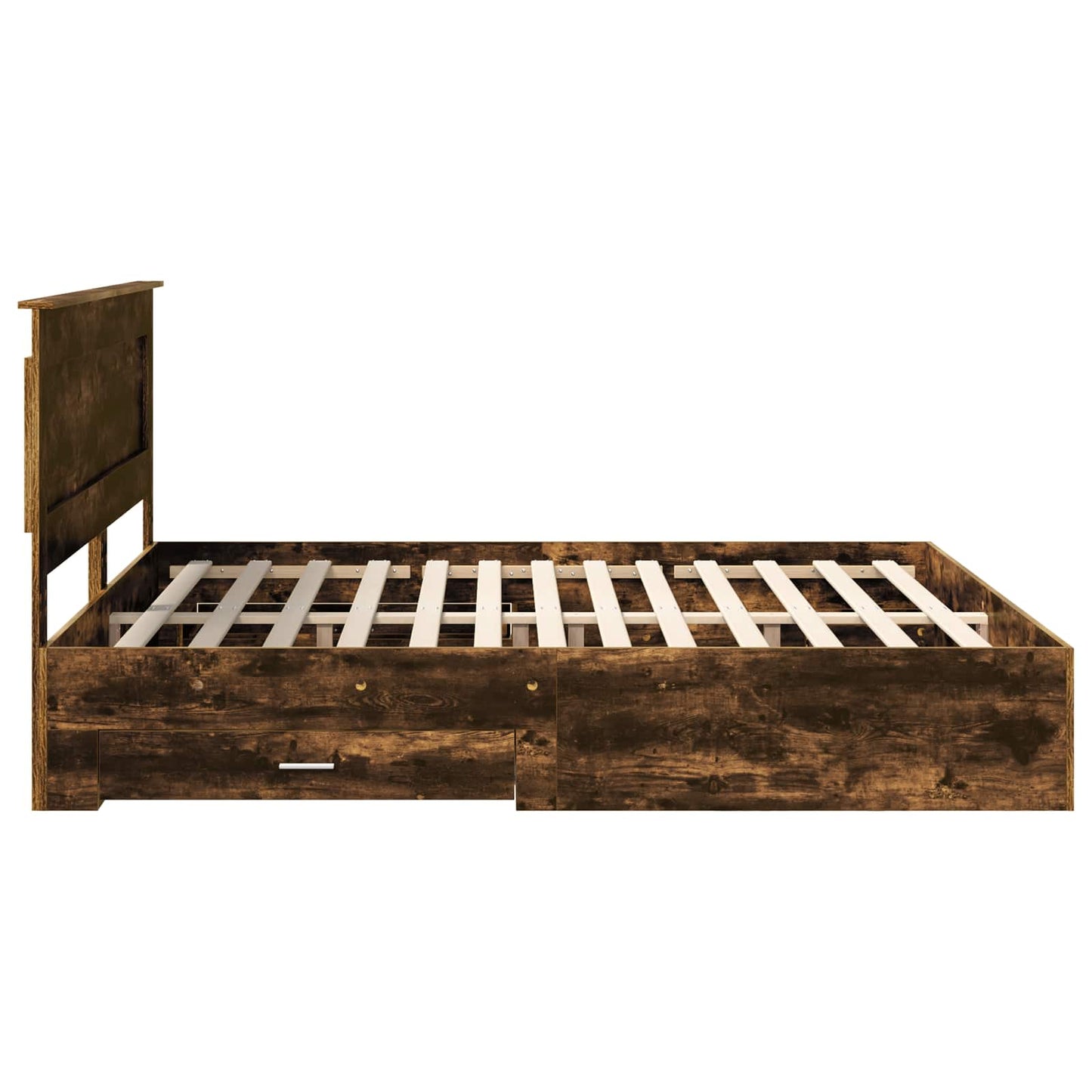 Sengestamme med skuff med hodegjerde med lagring Konstruert tre