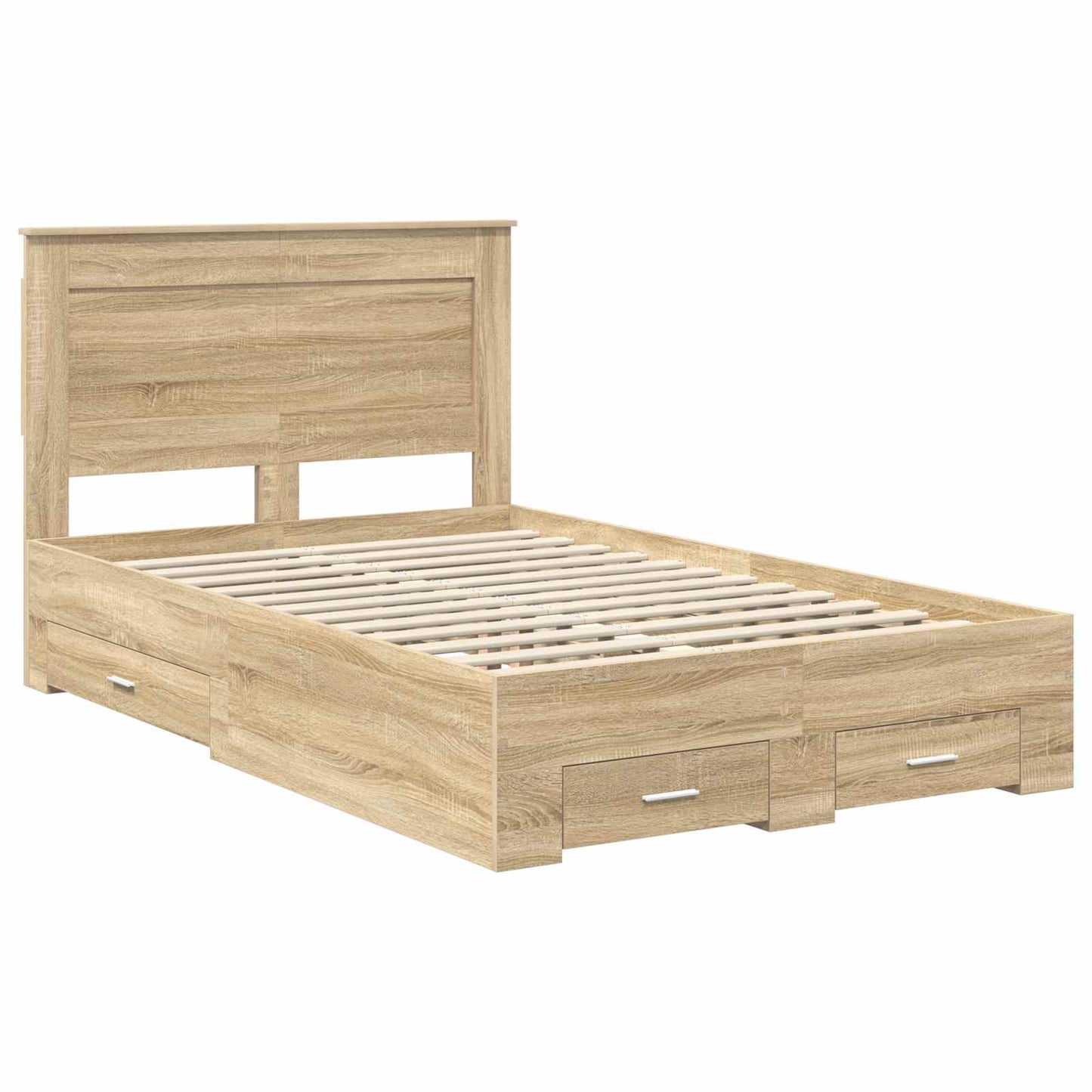 Sengestamme med skuff Sonoma eik 120 x 200 cm Konstruert tre