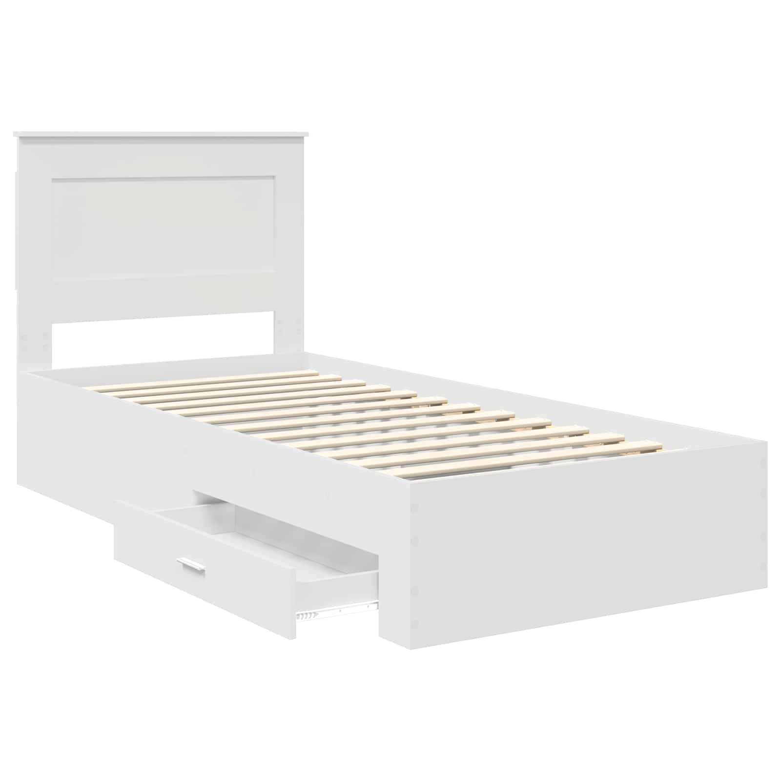 Sengestamme med skuff med hodegjerde med lagring Konstruert tre