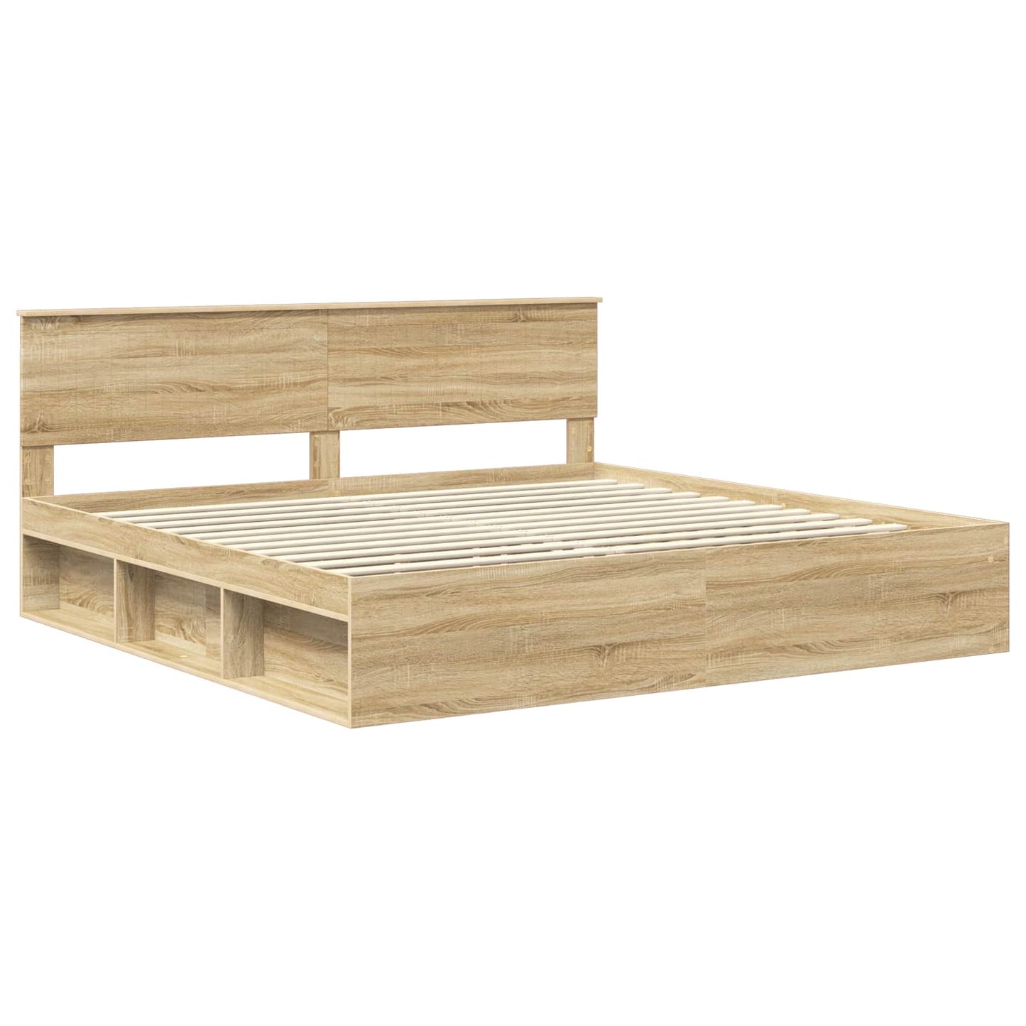 Sengestamme med hodegjerde Sonoma 200 x 200 cm Massiv furu
