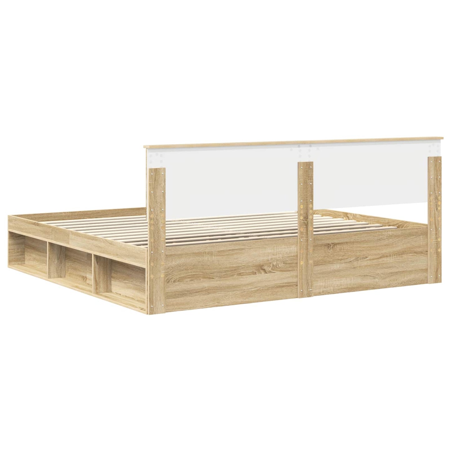 Sengestamme med hodegjerde Sonoma 200 x 200 cm Massiv furu