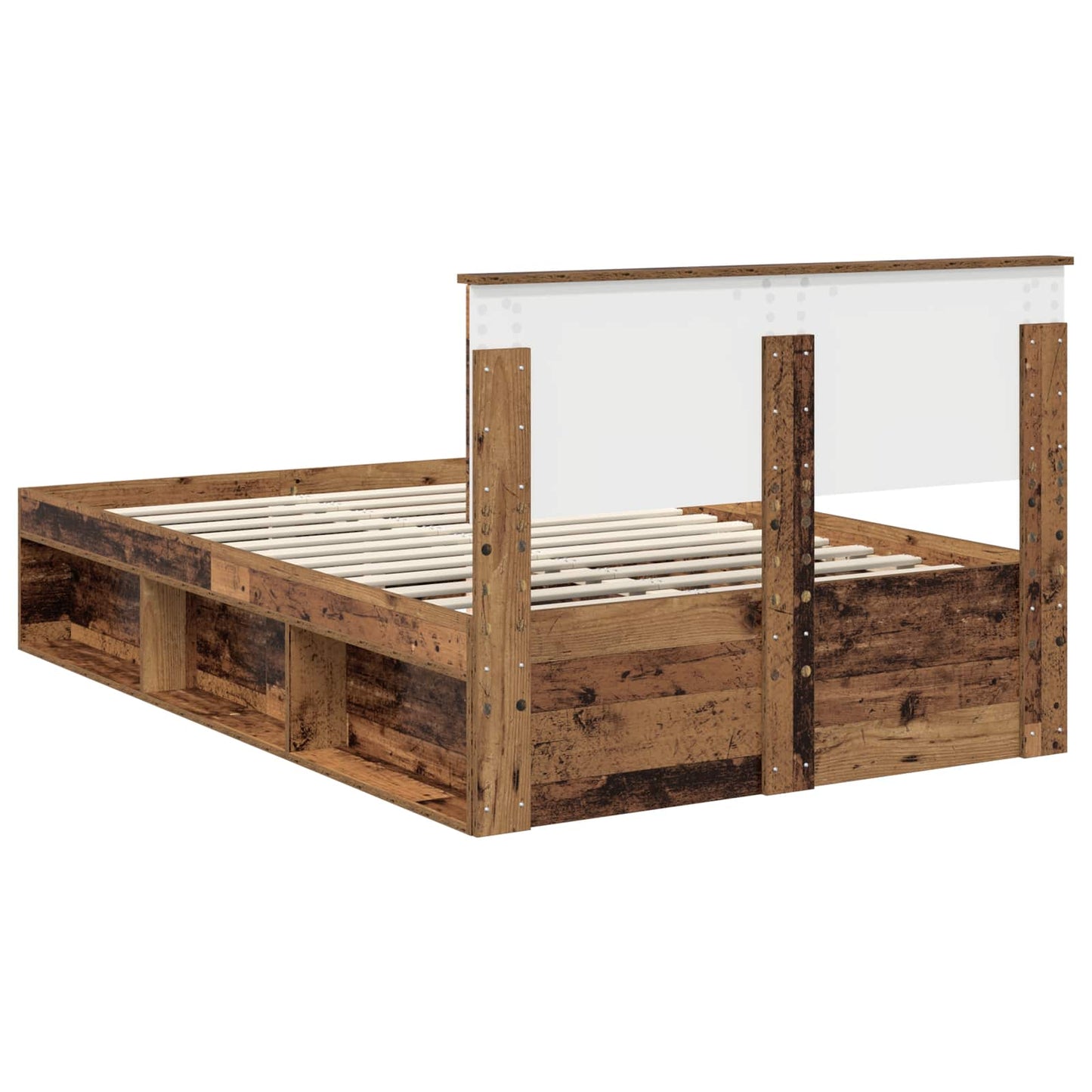 Sengestamme med hodegjerde Gammelt tre 120 x 200 cm Massiv furu