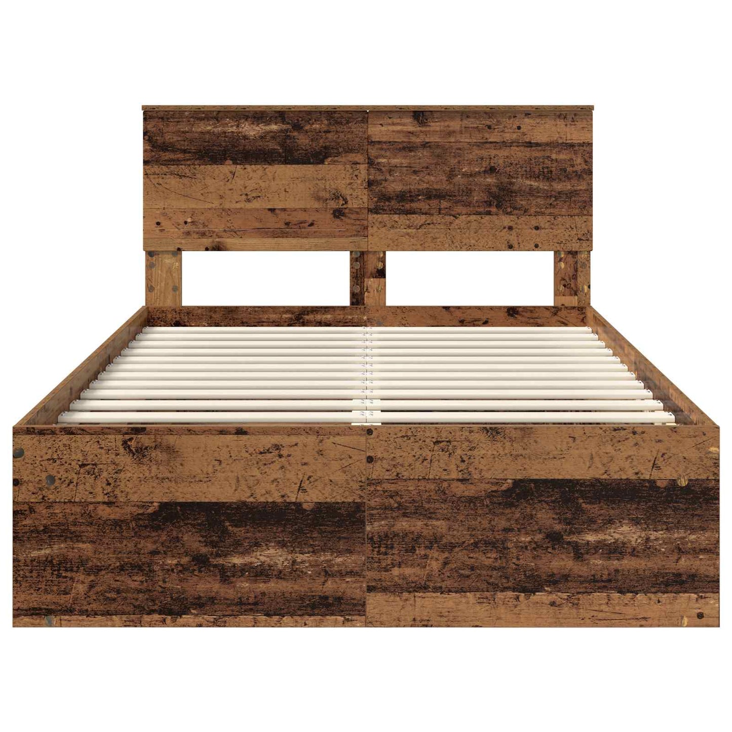 Sengestamme med hodegjerde Gammelt tre 120 x 200 cm Massiv furu