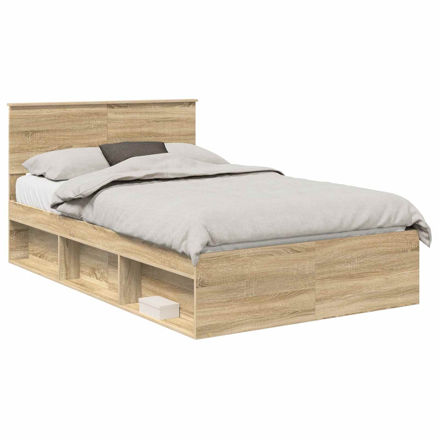 Sengestamme med hodegjerde Sonoma 120 x 190 cm Massiv furu