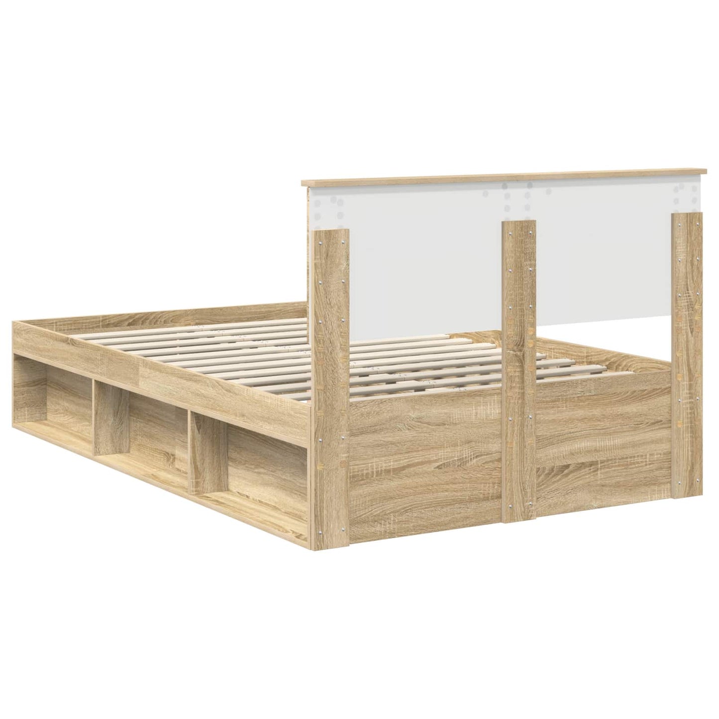 Sengestamme med hodegjerde Sonoma 120 x 190 cm Massiv furu