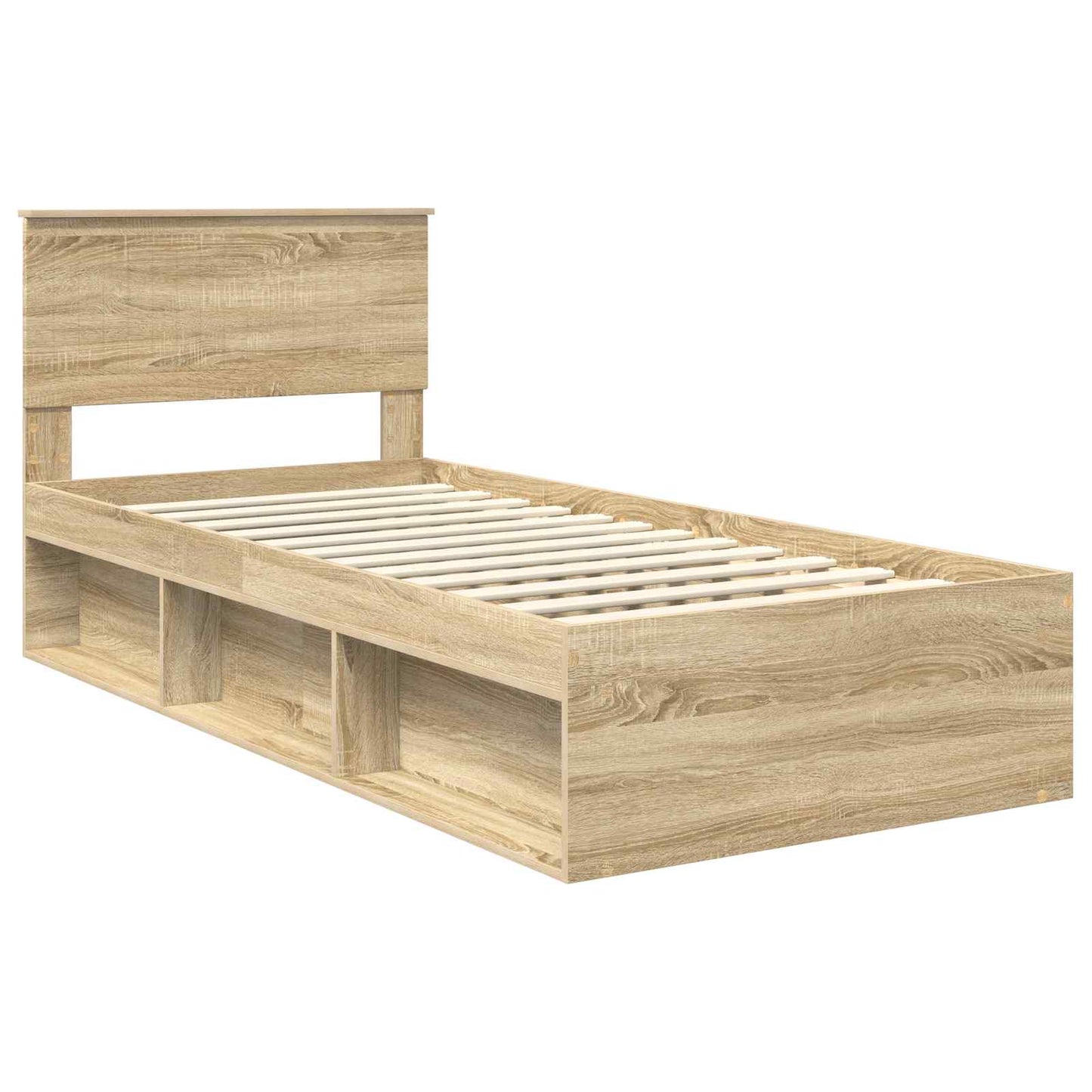 Sengestamme med hodegjerde Sonoma 90 x 190 cm Massiv furu