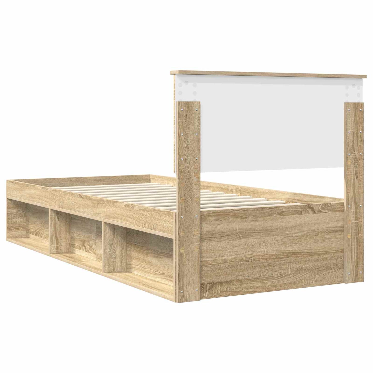 Sengestamme med hodegjerde Sonoma 90 x 190 cm Massiv furu