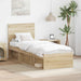 Sengestamme med hodegjerde Sonoma eik 75 x 190 cm Massiv furu