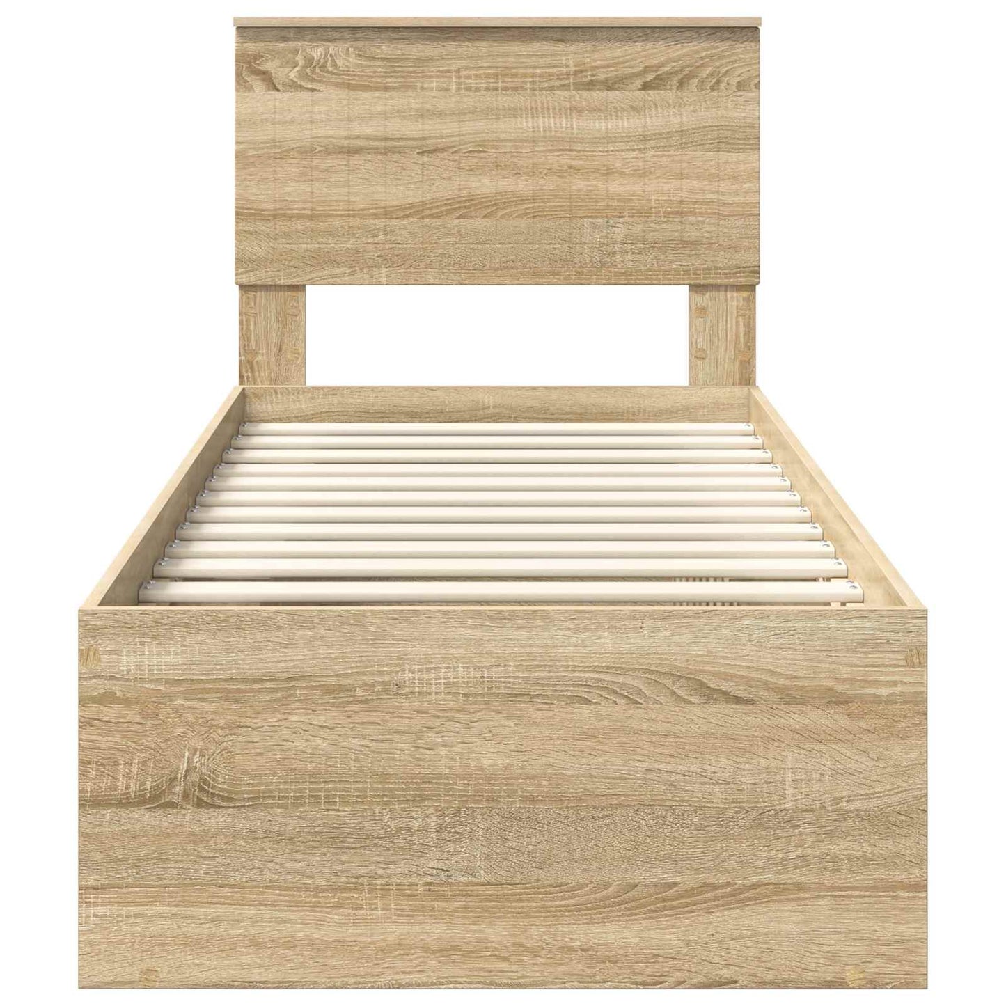 Sengestamme med hodegjerde Sonoma eik 75 x 190 cm Massiv furu