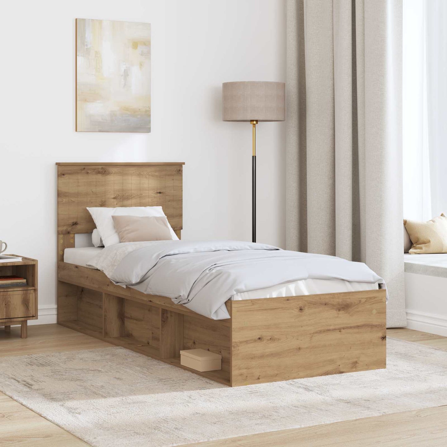 Sengestamme Kunstnerisk Eik 75 x 190 cm Massiv furu