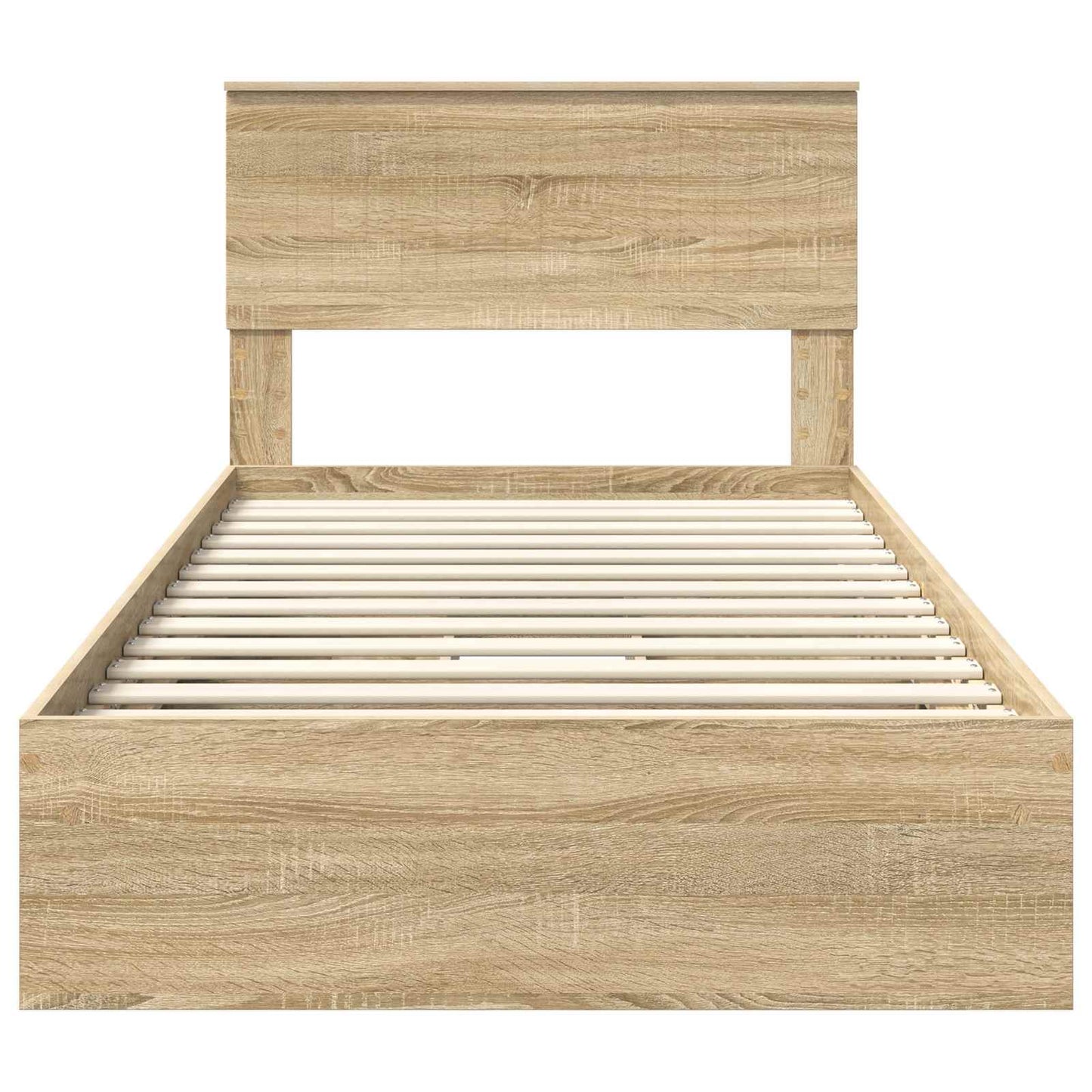 Seng med Oppbevaring Sonoma eik 100 x 200 cm Konstruert tre