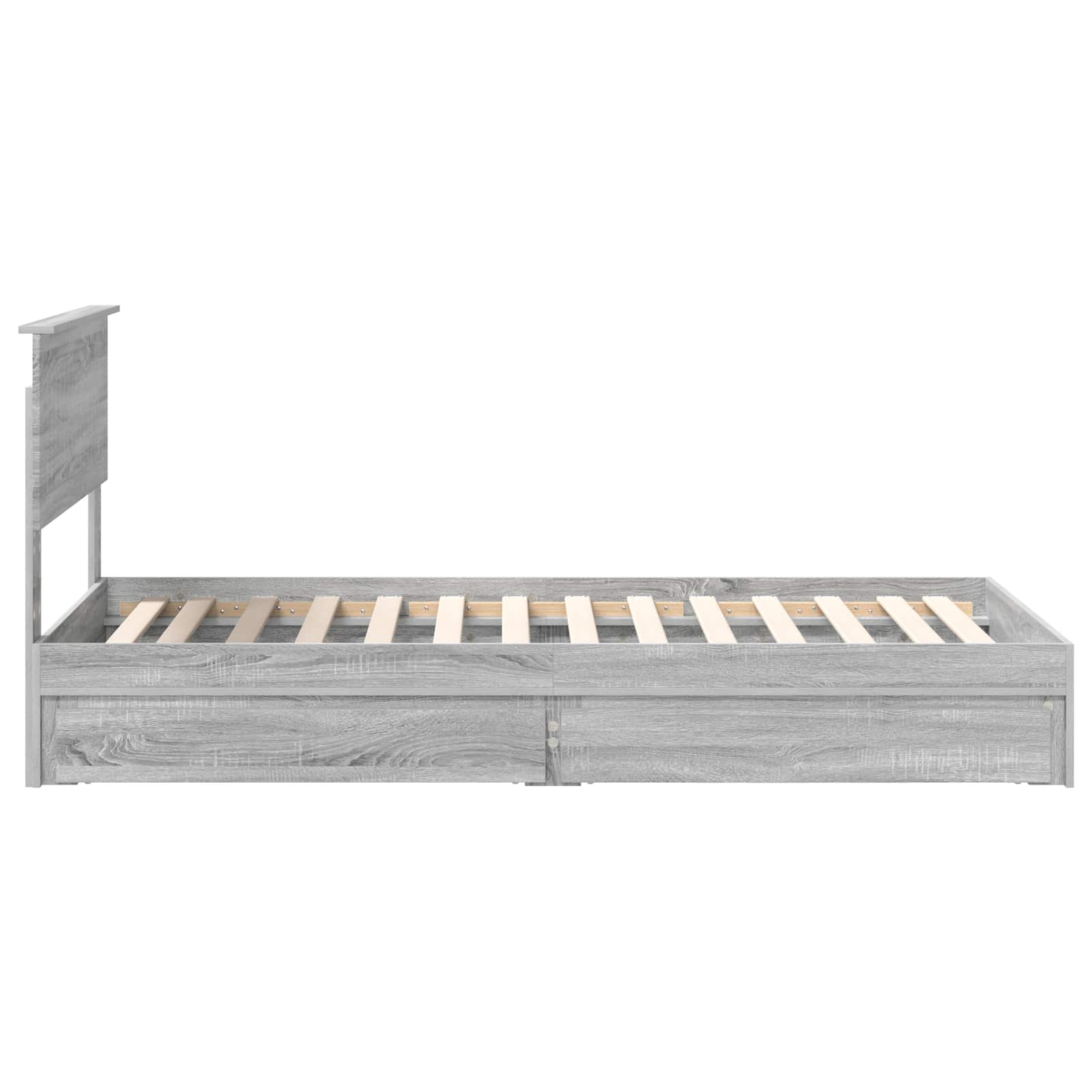 Seng med Oppbevaring Grå Sonoma 90 x 190 cm Konstruert tre