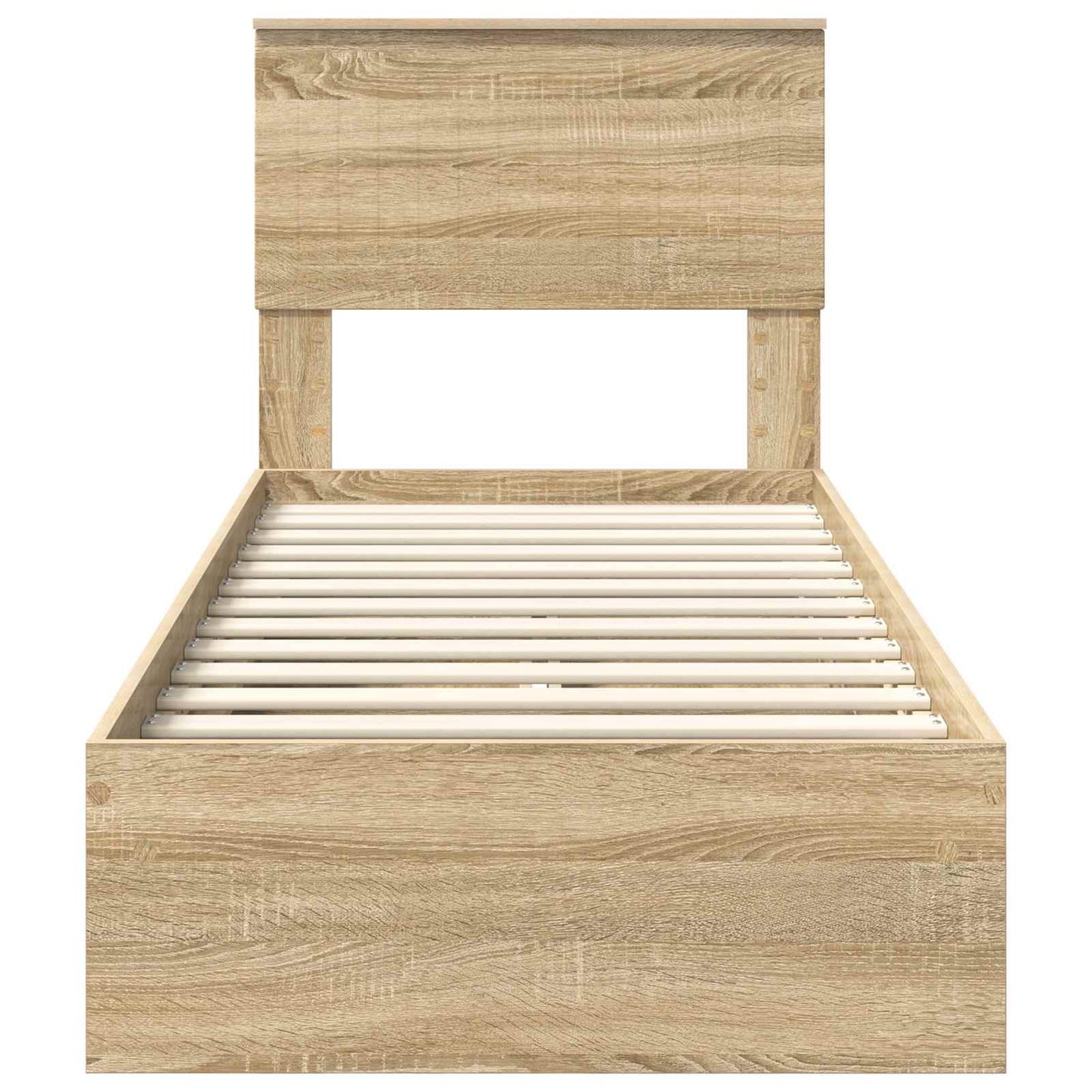 Seng med Oppbevaring Sonoma eik 75 x 190 cm Konstruert tre