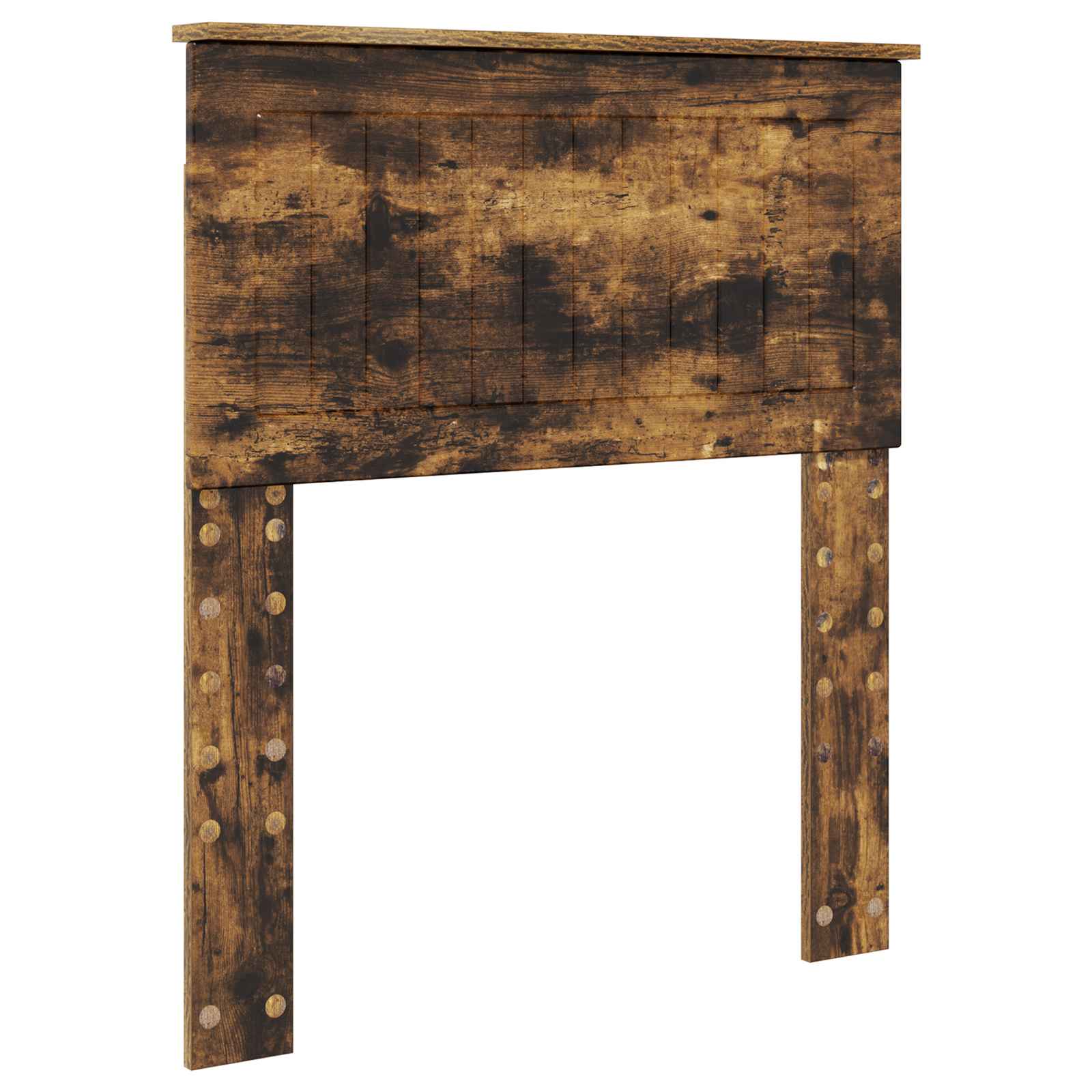 Seng med Oppbevaring Røkt eik 75 x 190 cm Konstruert tre