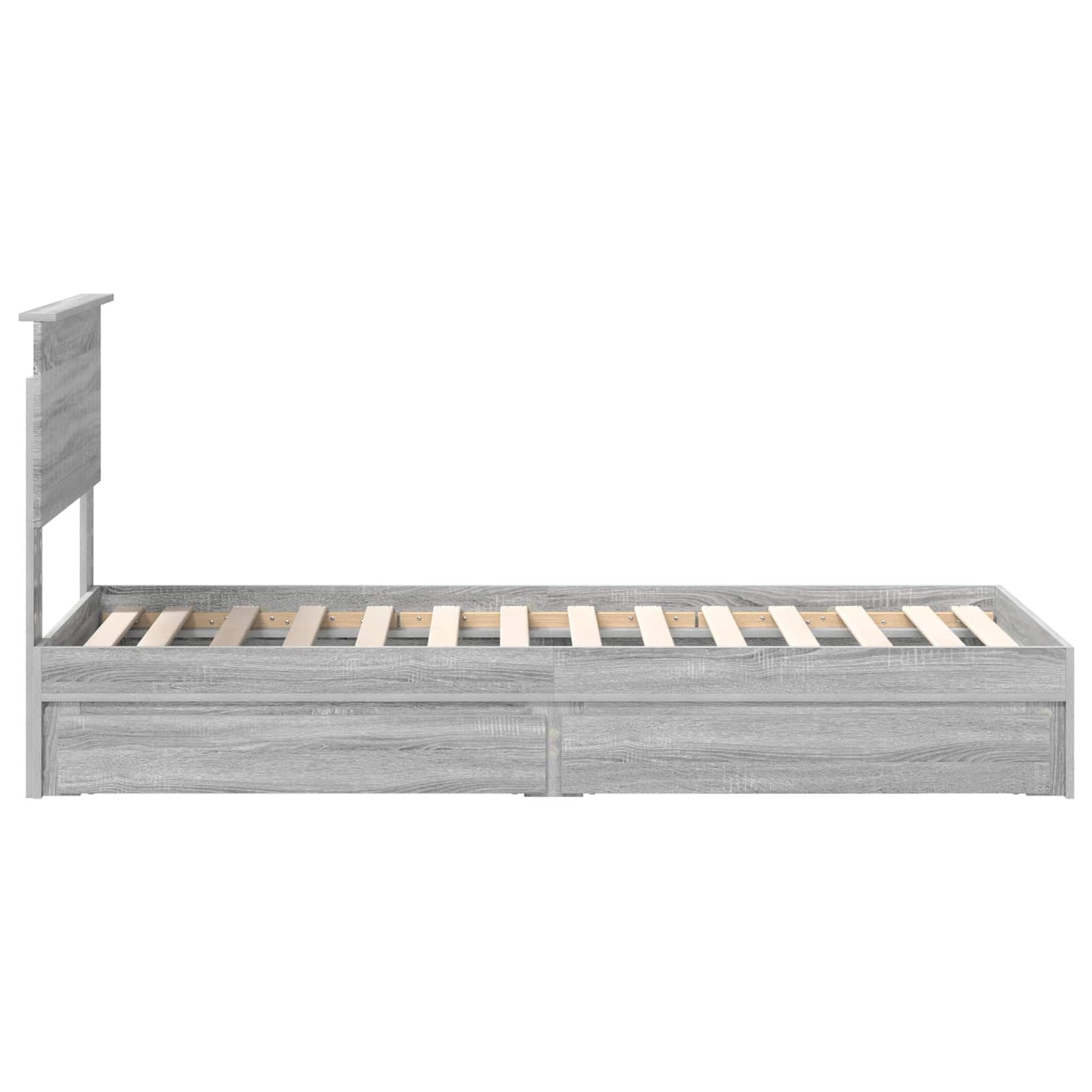 Seng med Oppbevaring Grå Sonoma 75 x 190 cm Konstruert tre