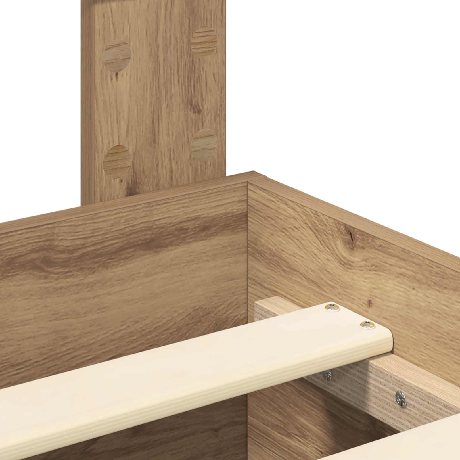 Sengestamme med skuff Artisan Eik 180 x 200 cm Konstruert tre