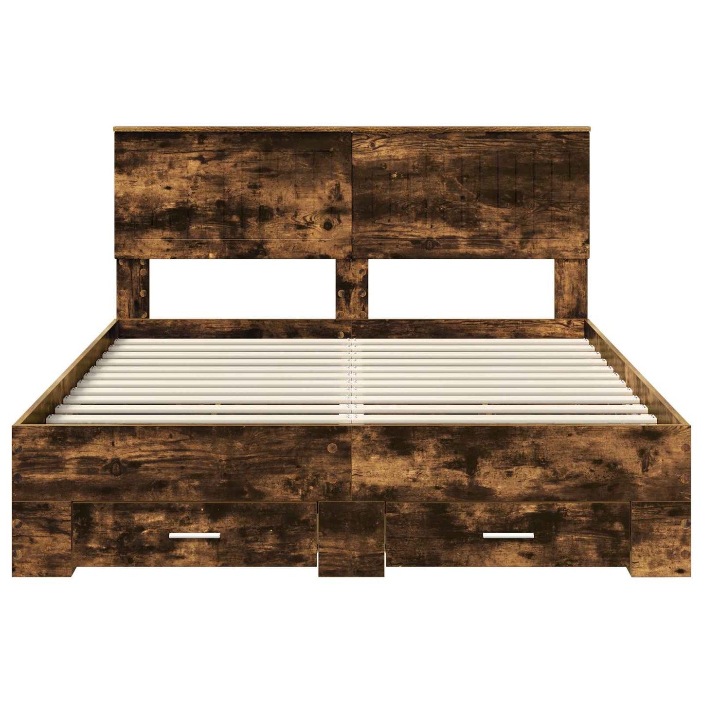 Sengestamme med hodegjerde Røkt eik 140 x 200 cm Konstruert tre