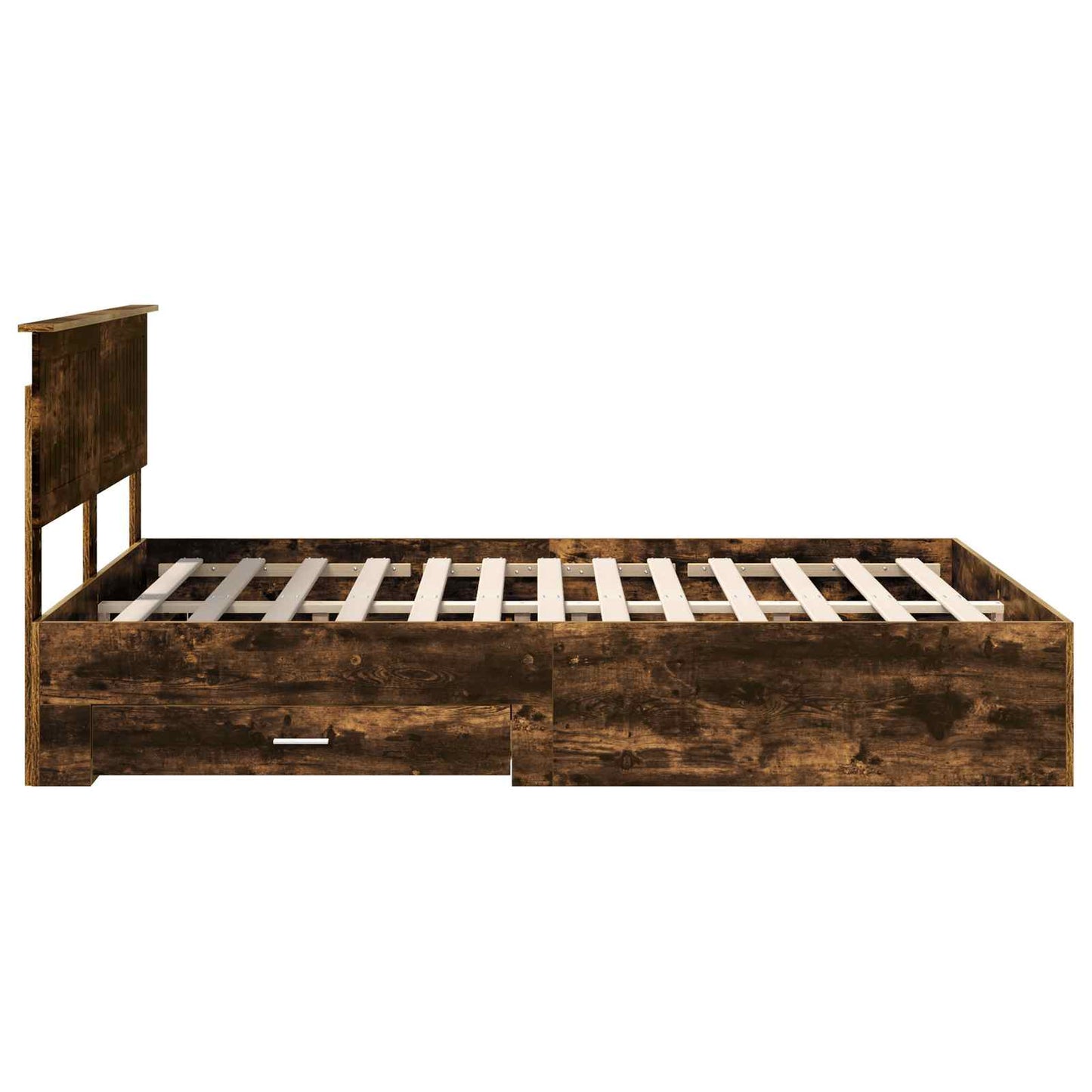 Sengestamme med hodegjerde Røkt eik 140 x 200 cm Konstruert tre