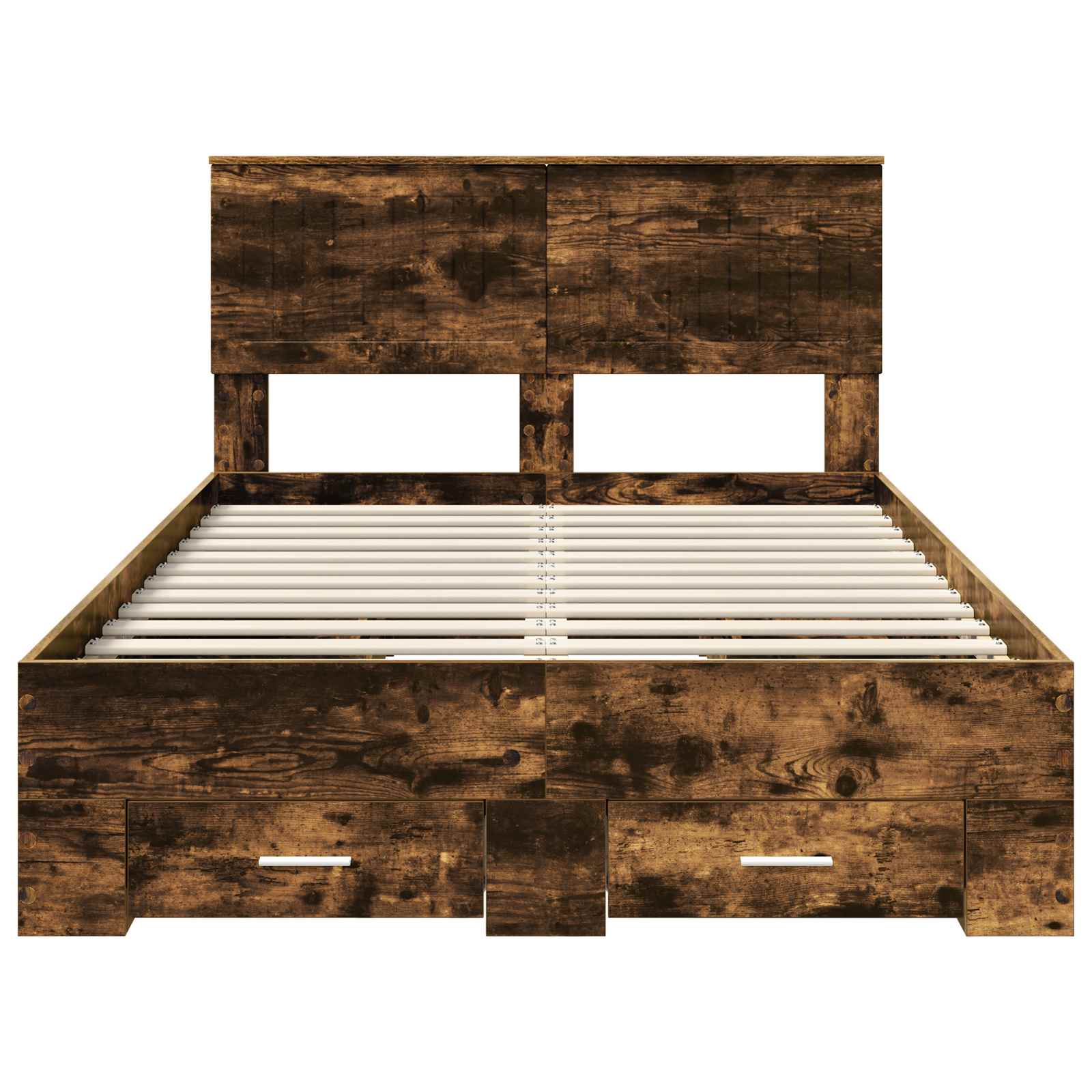 Sengestamme med hodegjerde Røkt eik 120 x 190 cm Konstruert tre