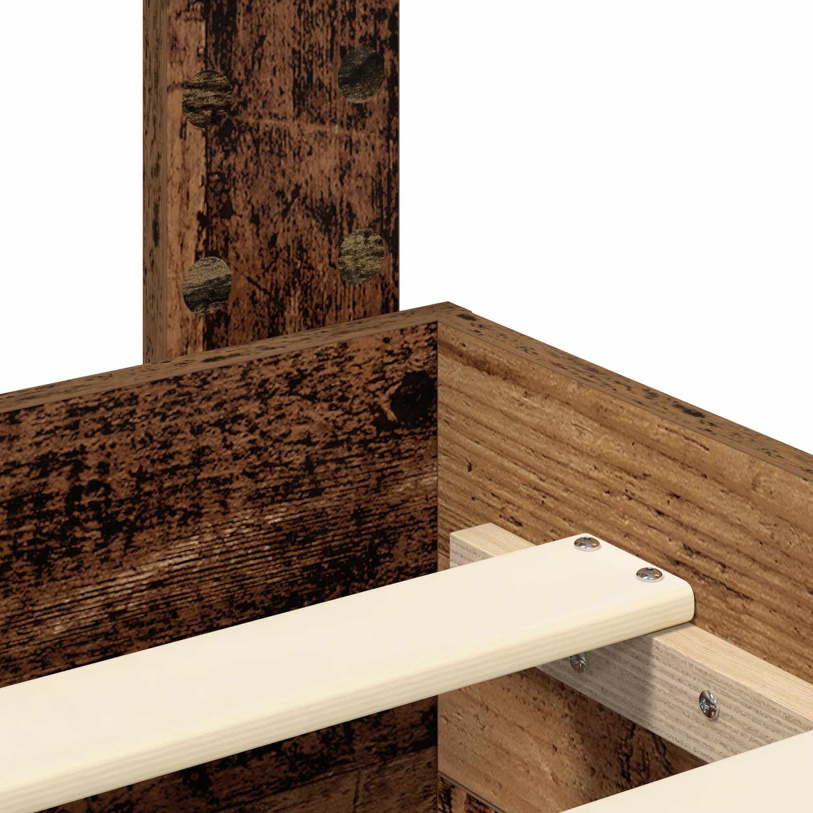 Sengestamme med skuff med hodegjerde med lagring Konstruert tre