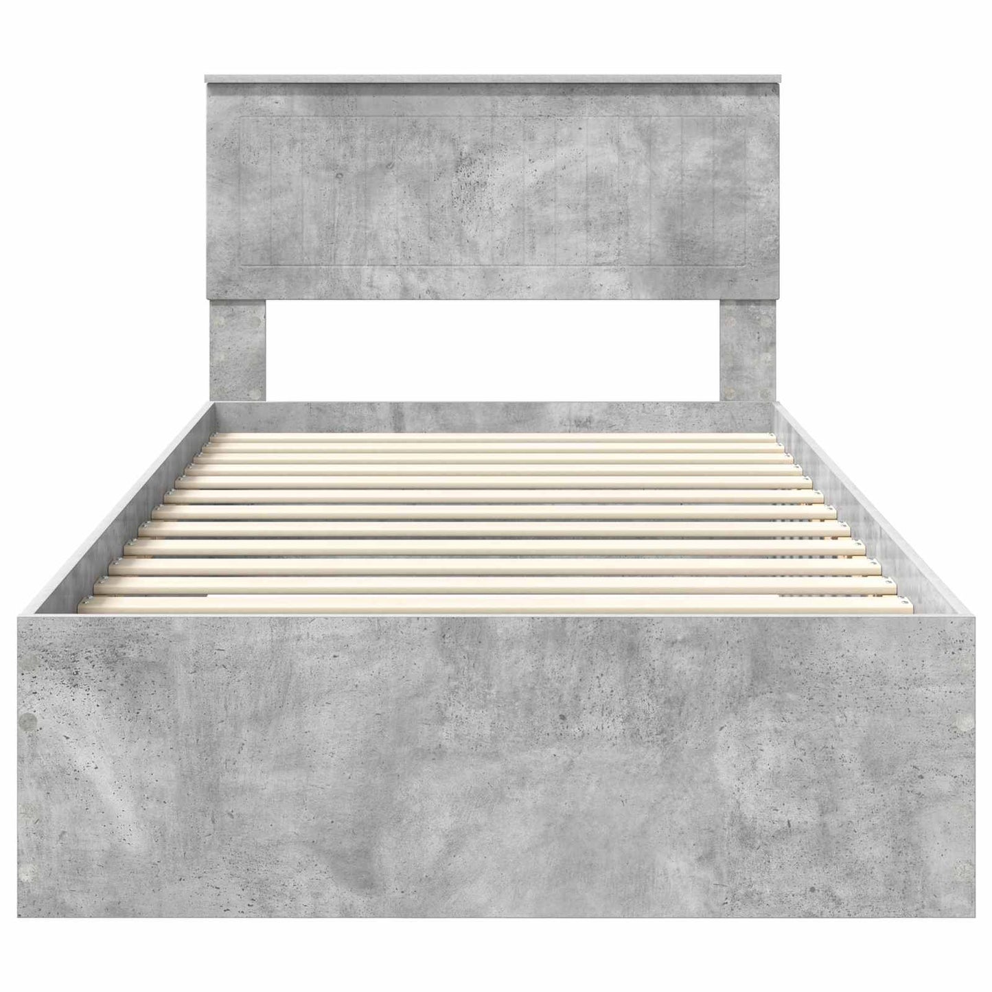 Sengestamme med skuff Betonggrå 100 x 200 cm Konstruert tre