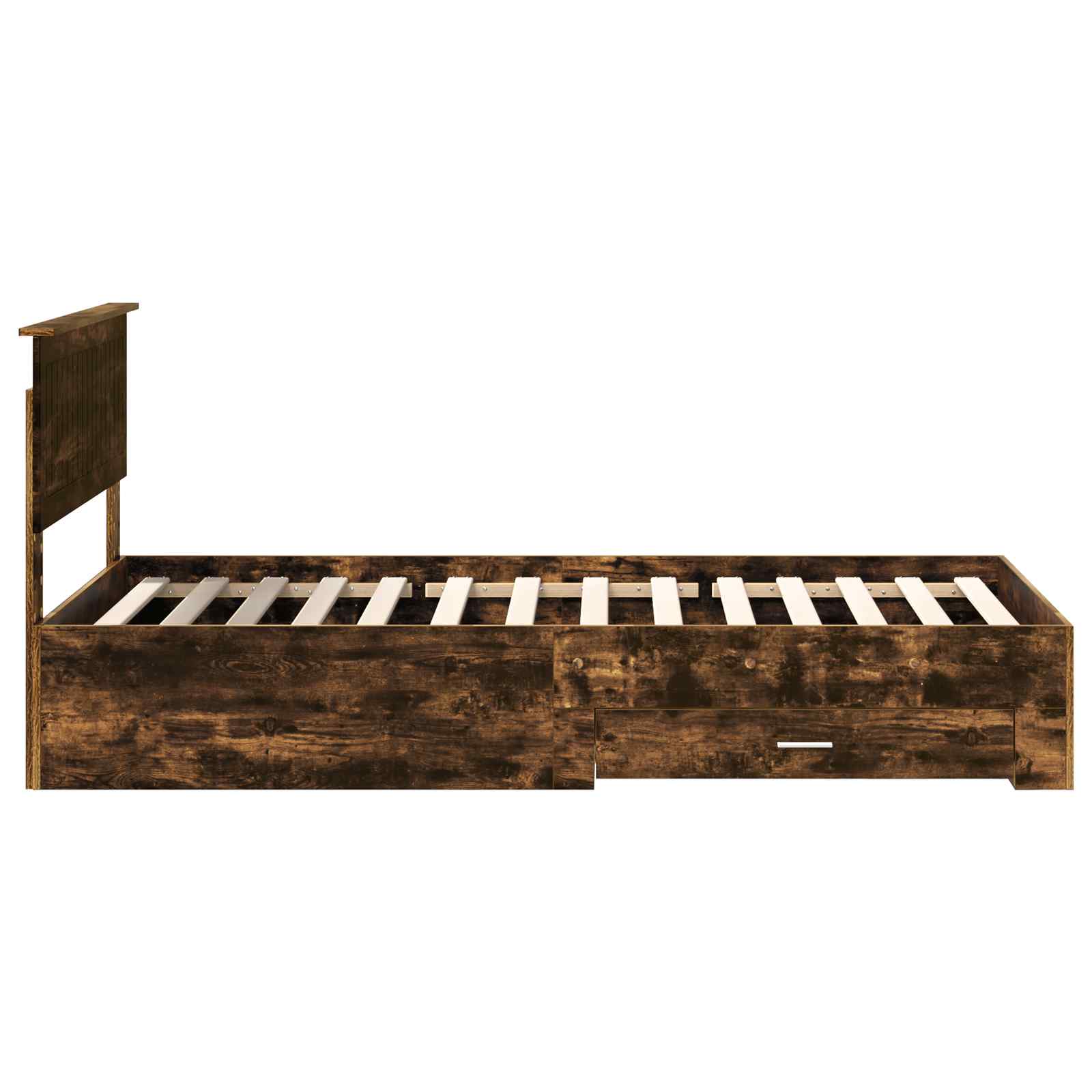 Sengestamme med hodegjerde Røkt eik 100 x 200 cm Konstruert tre
