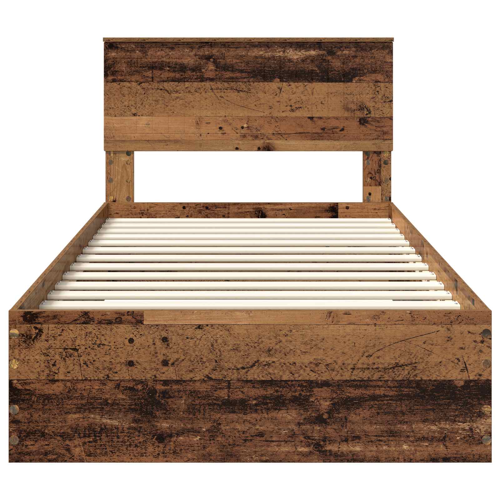 Sengestamme med skuff Gammelt tre 100 x 200 cm Konstruert tre