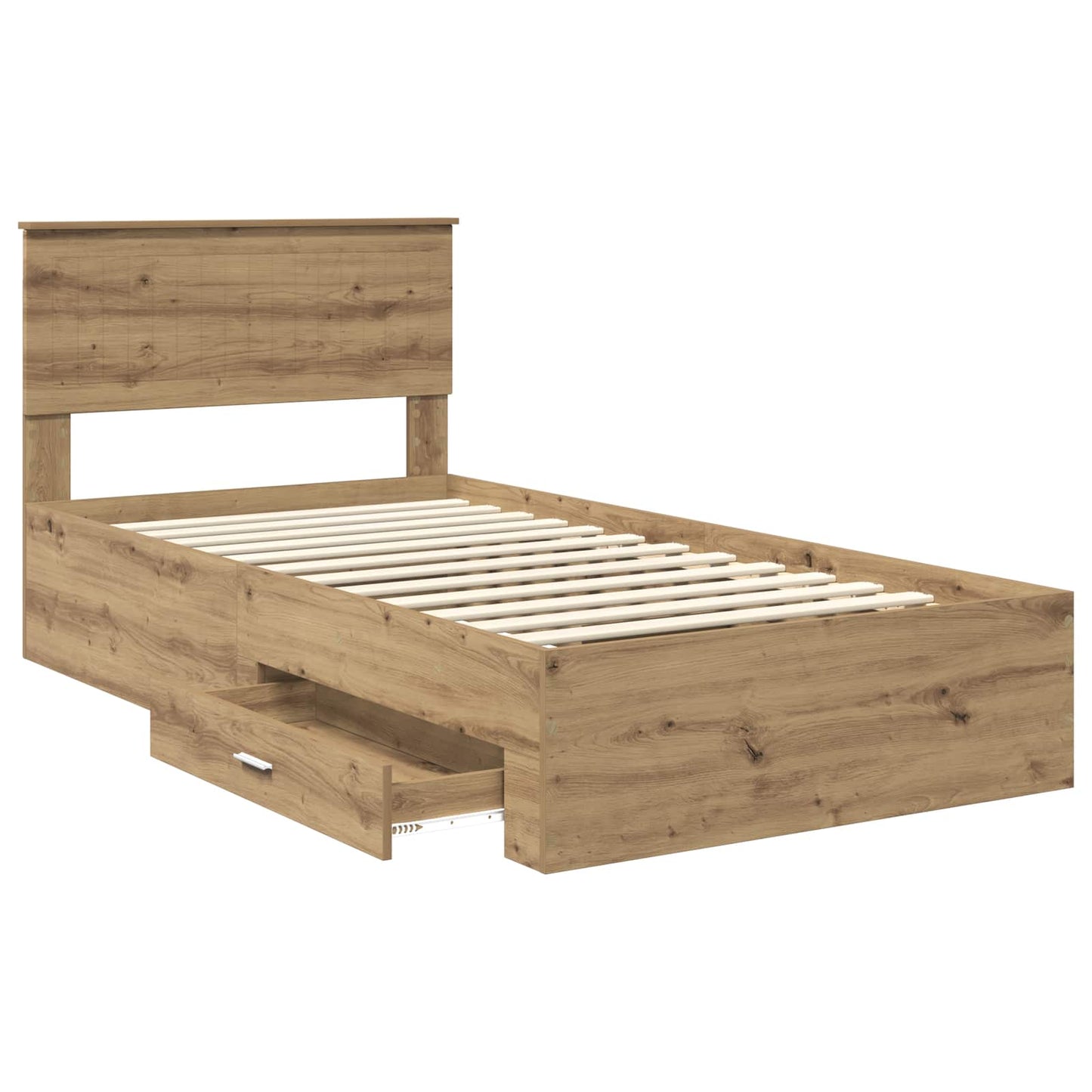 Sengestamme med skuff Artisan eik 100 x 200 cm Konstruert tre
