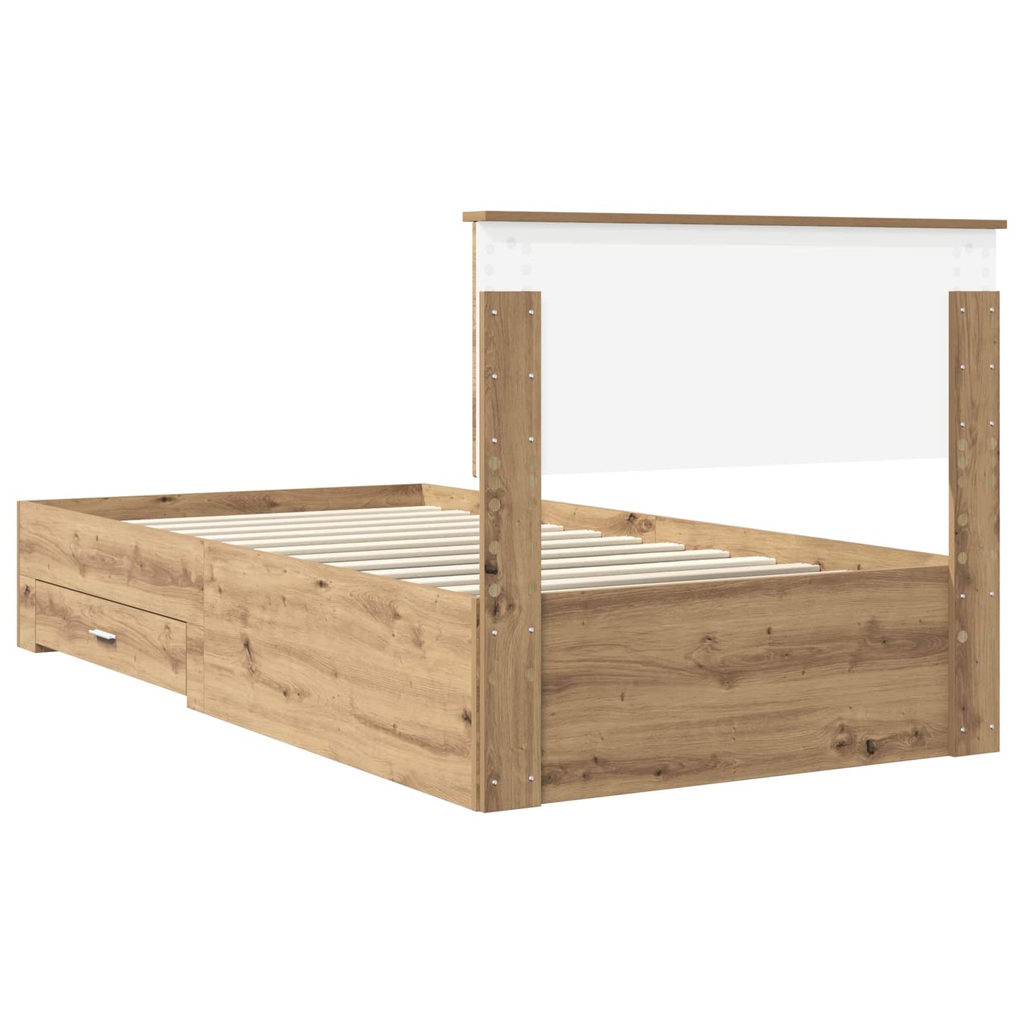 Sengestamme med skuff Artisan eik 100 x 200 cm Konstruert tre