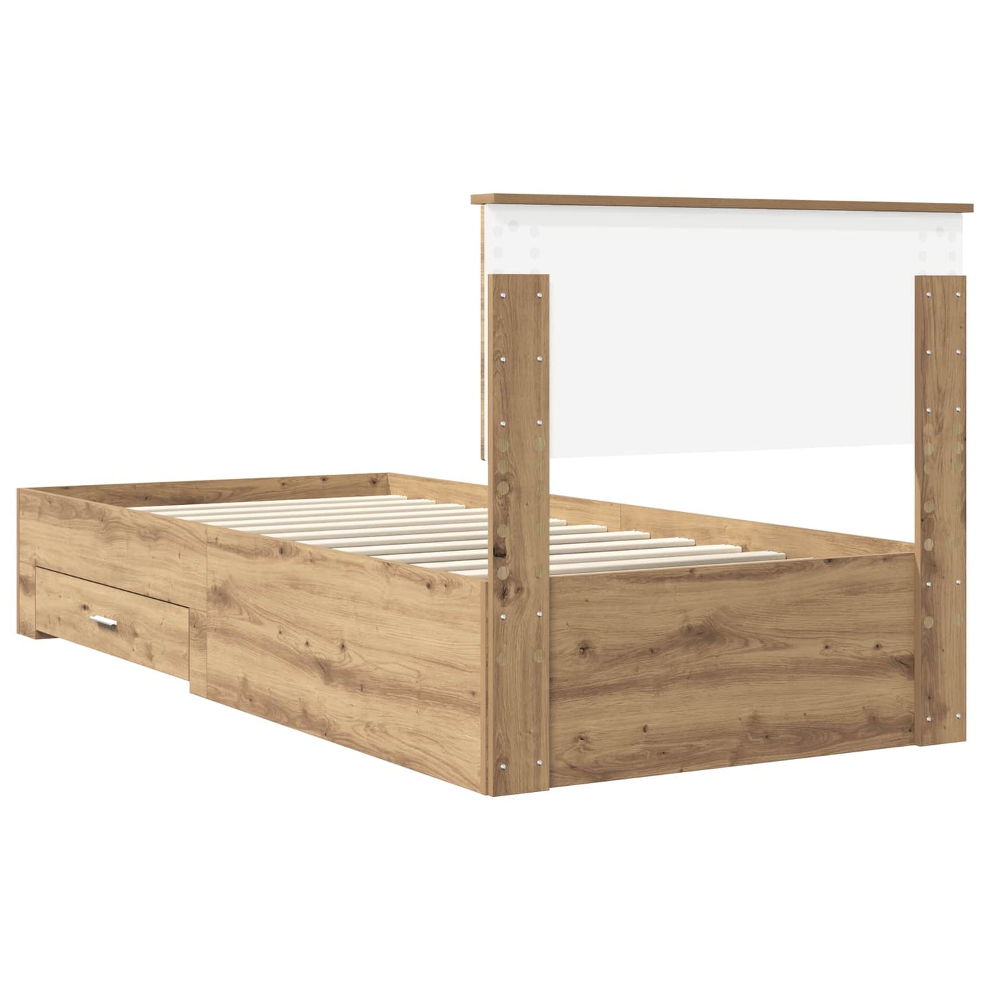 Sengestamme med skuff Artisan eik 90 x 200 cm Konstruert tre